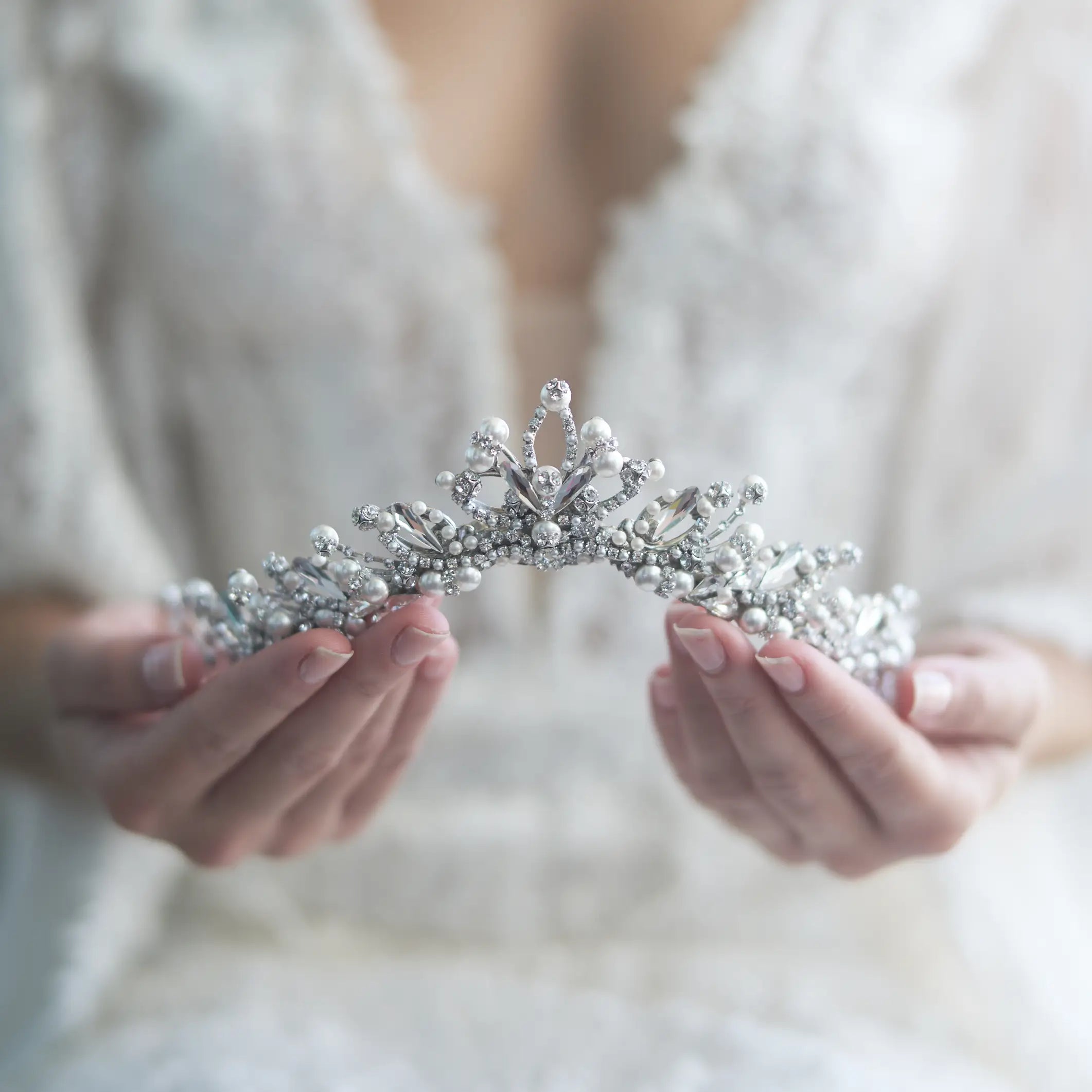 Alina Crown - Elegant Rhinestone Tiara for Women & Girls | Perfect for Weddings, Prom, Pageants & Special Occasions