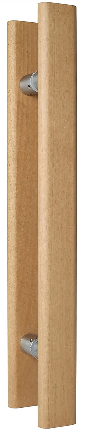 Solid Wood Flat Bar Door Handles - Modern Commercial & Residential Entry Pull Handles for Interior/Exterior Doors - Glass Sliding Barn Door Pull - Durable Push/Pull Handle for Home & Office Use