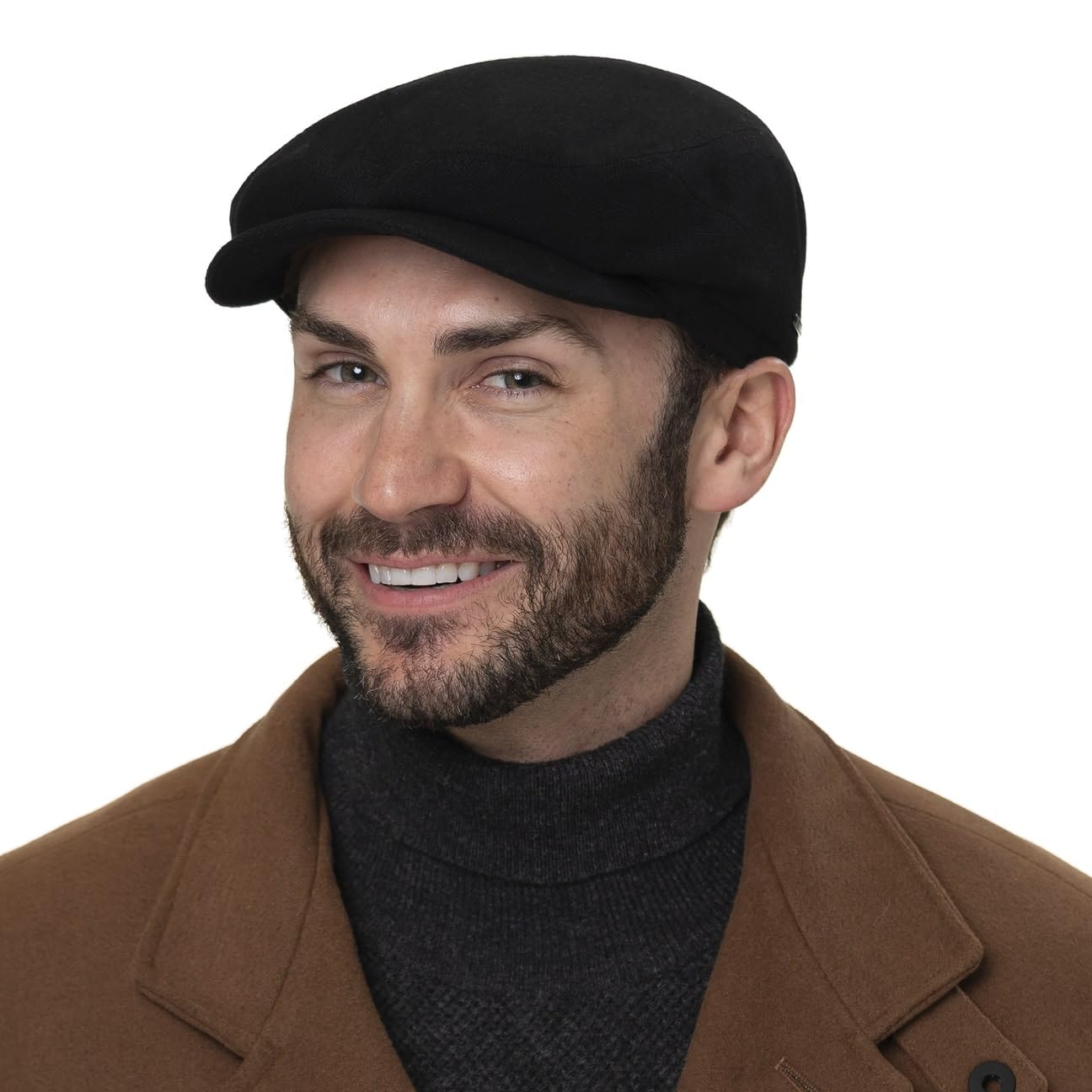 Stetson Belfast Wool Blend Flat Cap for Men - Classic EU-Made Winter Hat for Casual & Outdoor Wear