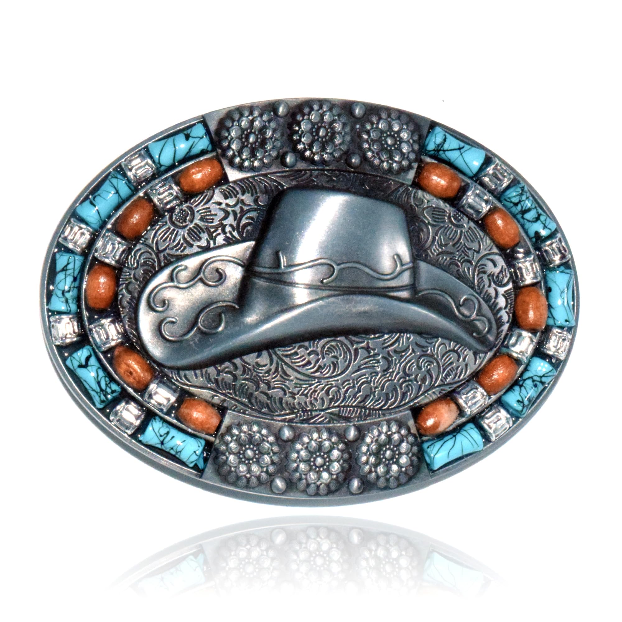 Western Cowboy Belt Buckle for Men - Durable & Stylish - Perfect Gift for Kids, Teens, Husband - Great for Rodeo, Halloween & Western Themed Parties - Ideal for Cowboy Outfits, Costumes & Everyday Wear