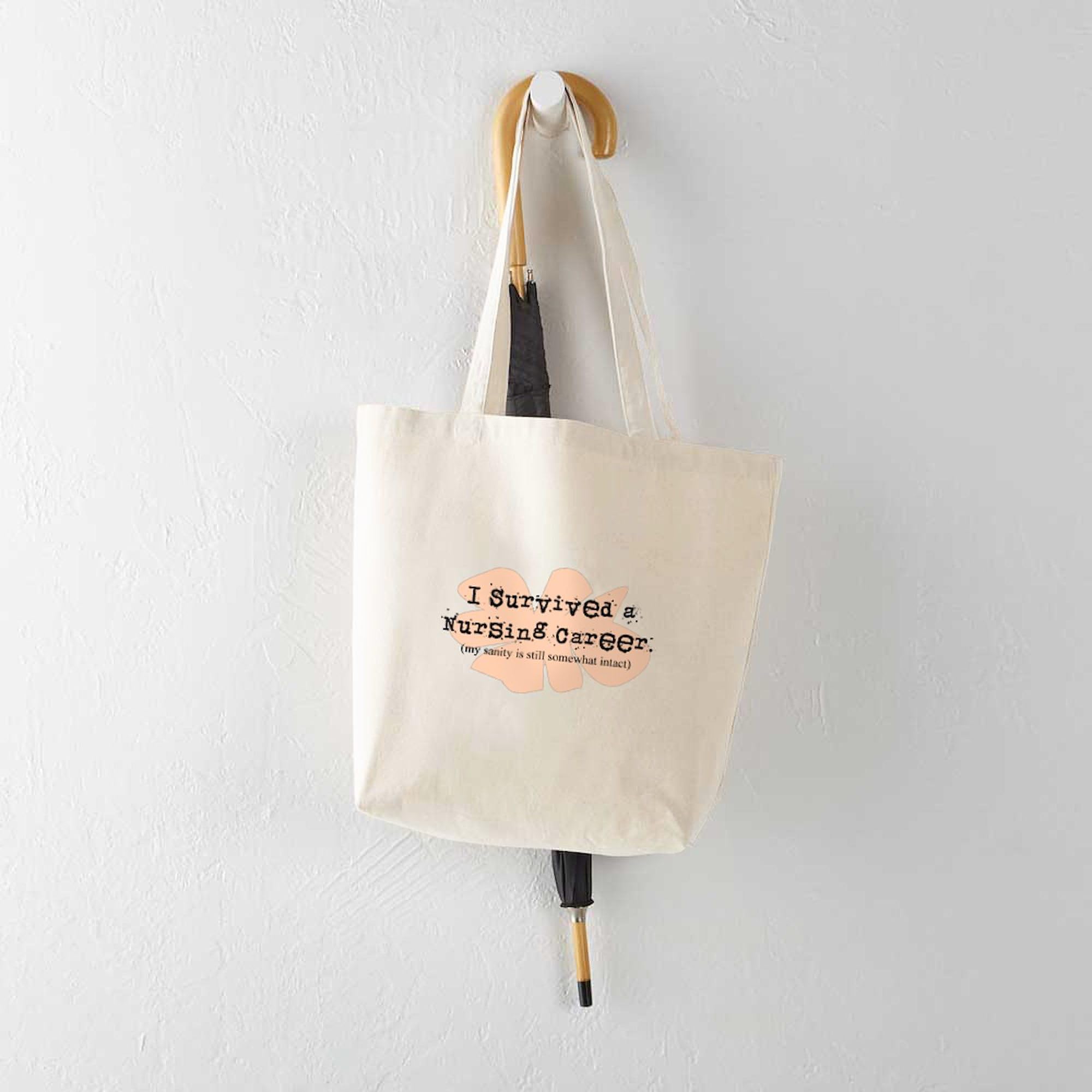 Funny Retired Nurse Tote Bag - Natural Canvas Reusable Shopping Bag for Work, Groceries & Gifts | Durable & Eco-Friendly