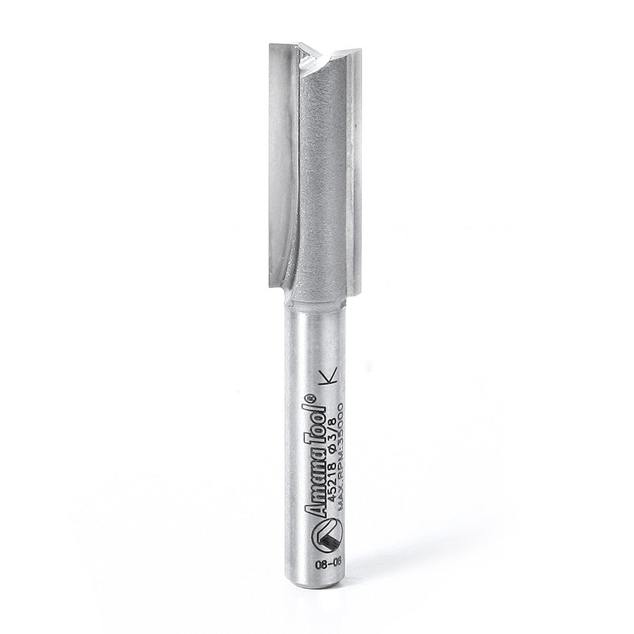 Amana 45218 1/4 Inch Shank 2 Flute Straight Plunge Cutting Router Bit for Woodworking and DIY Projects | Perfect for Cabinetry, Furniture Making, and Precision Cutting