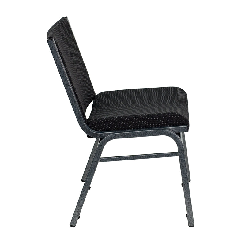FLASH HERCULES Series Heavy Duty Stacking Chair - 1000 lb Weight Capacity, Black Fabric, Big & Tall Design - Perfect for Offices, Events, and Commercial Use