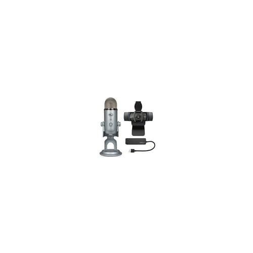 Blue Yeti USB Microphone & Logitech C920S Pro HD Webcam Bundle with Knox Gear Hub - Professional Streaming, Podcasting & Video Conferencing Setup for Content Creators, Gamers & Remote Workers
