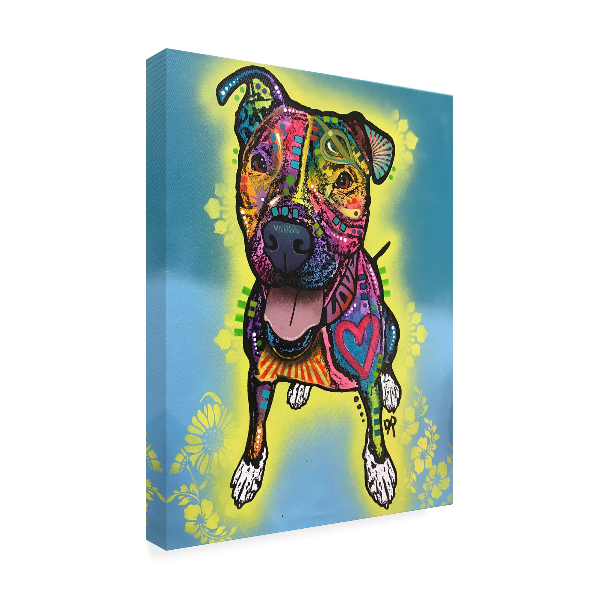 Dean Russo Dog Pop Art Pitt Bull Canvas Print - 35x47 Inch Wall Decor for Living Room, Bedroom & Office | Trademark Fine Art