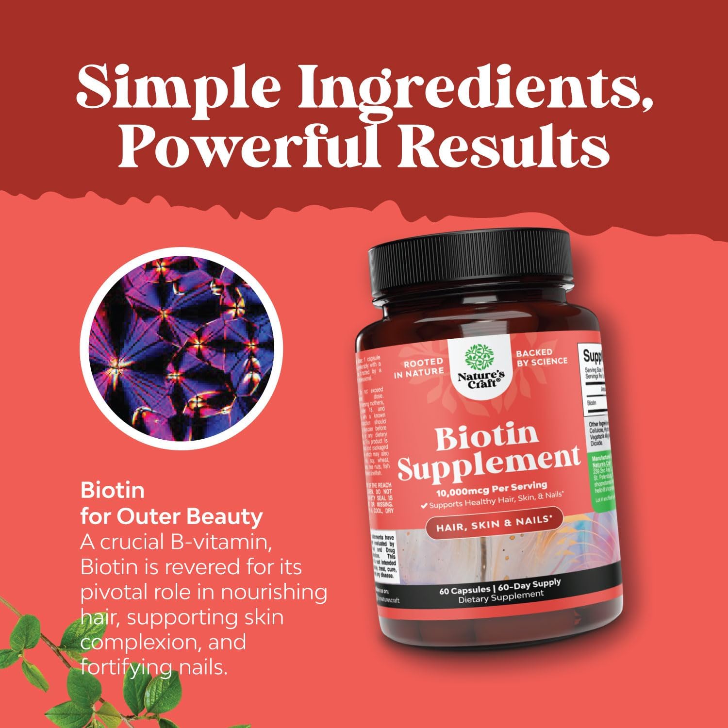 Herbal Menopause Supplement & 10000mcg Biotin Pills for Women & Men - Estrogen Balance Support & Hair Loss Prevention - Natural Vitamins for Hot Flash Relief & Healthy Hair Growth - Perfect for Daily Wellness Routine & Beauty Care