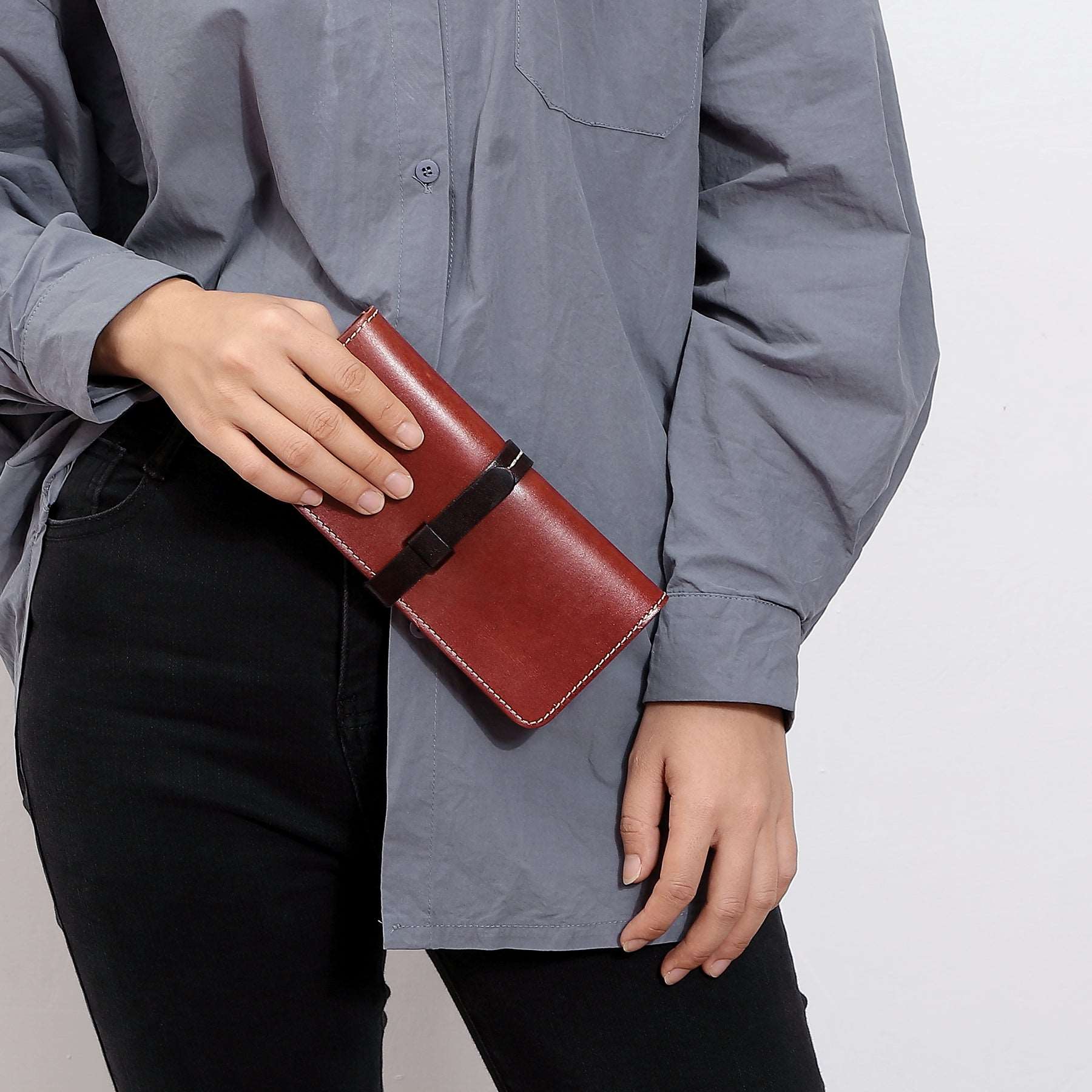 Handmade Genuine Leather Clutch Wallet for Women - Stylish & Durable Small Purse for Evening Parties, Weddings & Date Nights