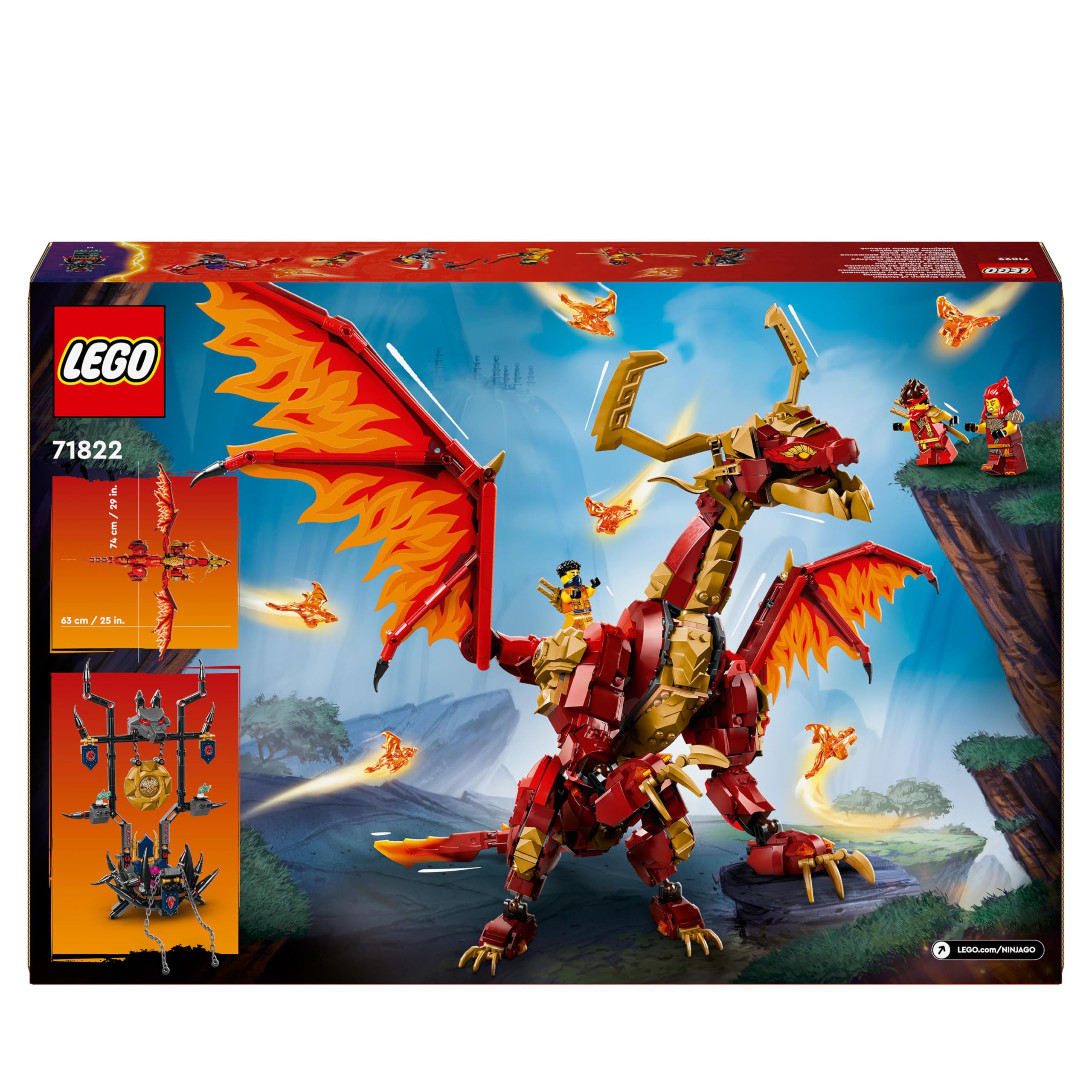 LEGO Ninjago Motion Dragon Building Toy Set with Mythical Creature Minifigures - Creative Construction Kit for Kids Ages 12+ - Perfect Birthday Gift for Boys & Girls - Build & Play Ninja Adventure Scenes