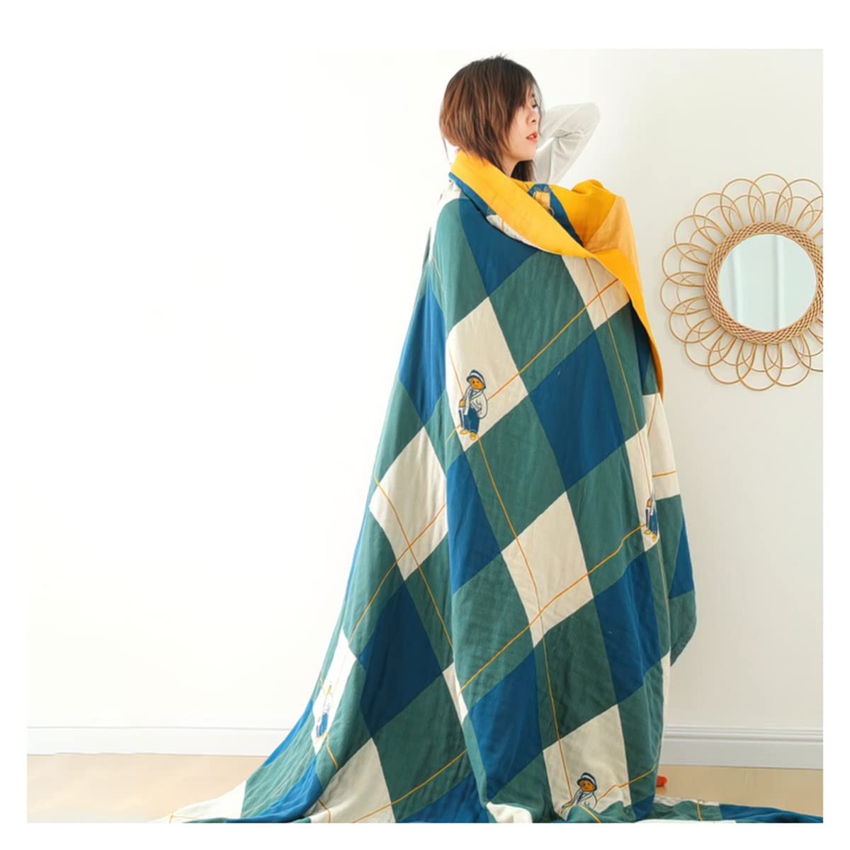 Fast Heating Electric Blanket - Ultra Soft Chunky Knit Throw Blanket 150x200cm (59x79 inches) - Cozy Warm Fleece Cover for Bed, Sofa, Travel & Winter Nights - Breathable & Machine Washable - Blue
