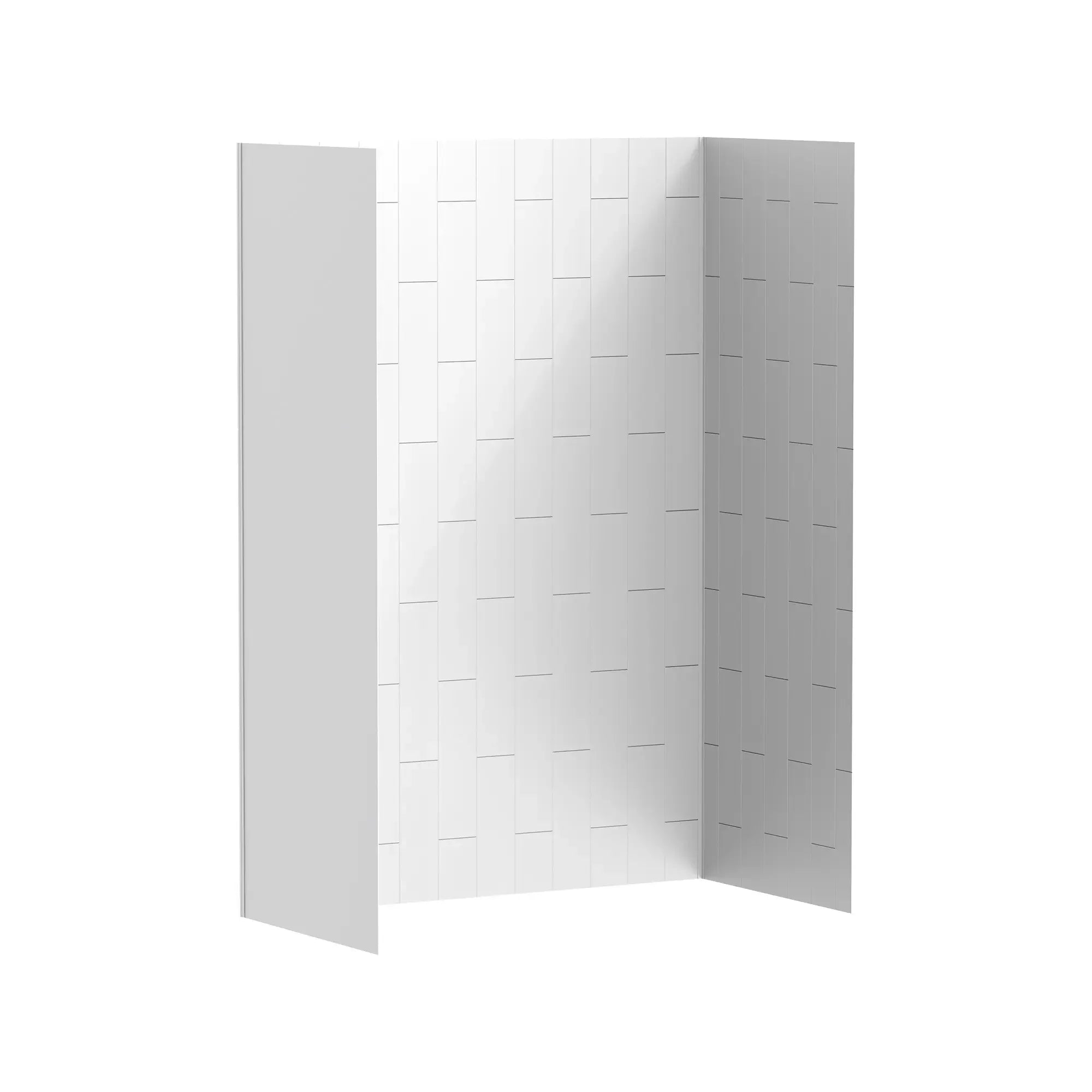 60 x 32 x 84 Inch Vertical Tile Shower Wall Panel Set - Waterproof Bathroom Wall Panels for Easy Installation - Perfect for Modern Bathroom & Shower Renovations