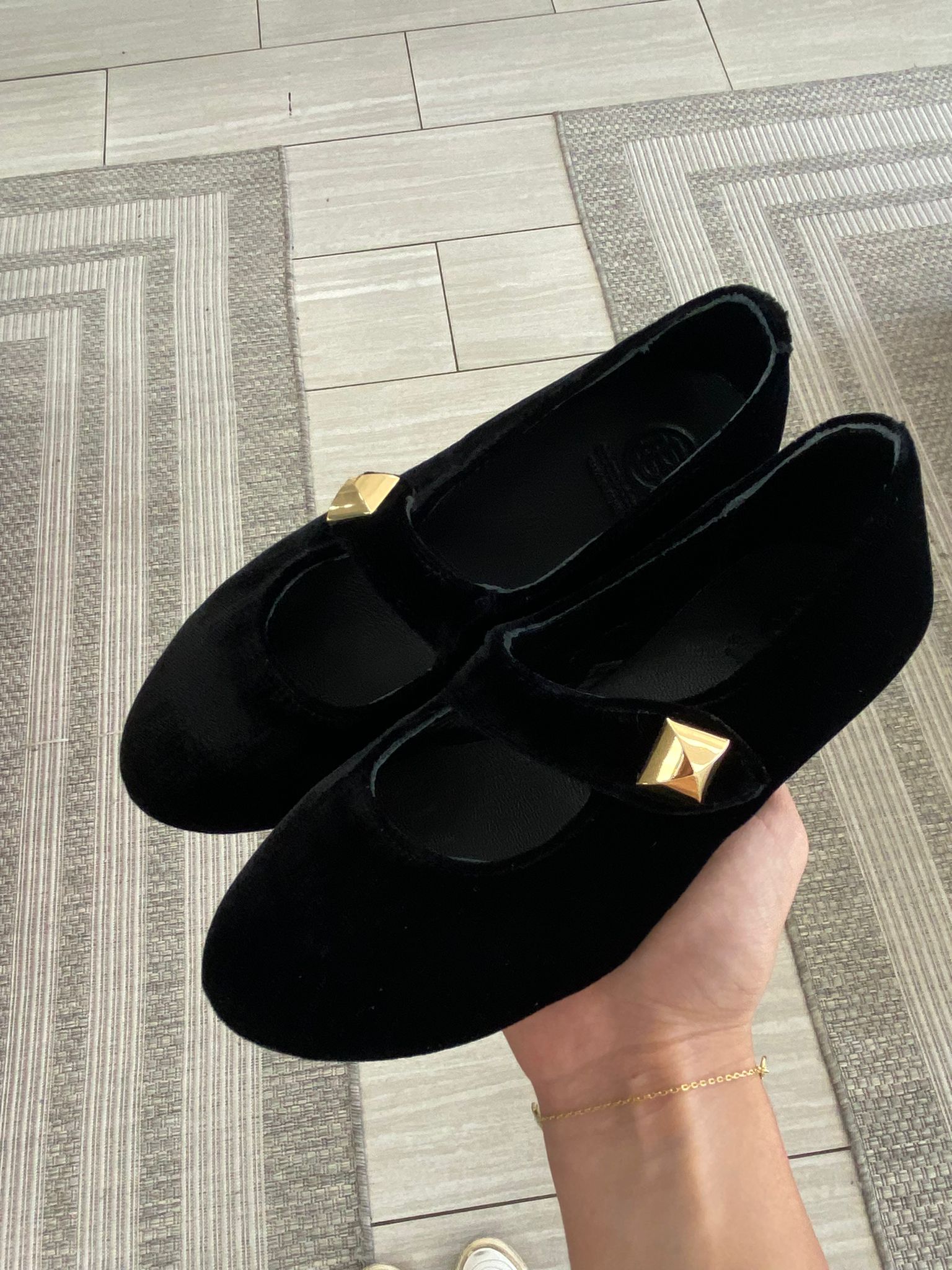 Blublonc Black Velvet Stud Mary Jane Shoes for Women - Elegant Vintage Style Pumps with Chunky Heel | Perfect for Weddings, Parties & Office Wear