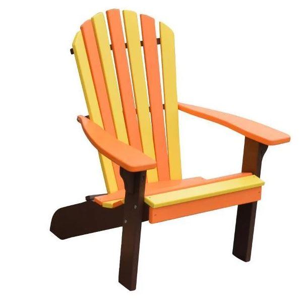 A&L Furniture Poly Fanback Adirondack Chair - Weather-Resistant Outdoor Patio Furniture with Seasonal Color Options - Perfect for Backyard, Garden, Poolside, and Deck Relaxation