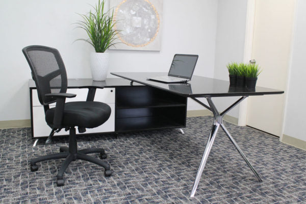 Boss Contract Mesh Task Chair B6023 - Ergonomic Office Chair with Adjustable Height & Lumbar Support for Home & Business Workspaces
