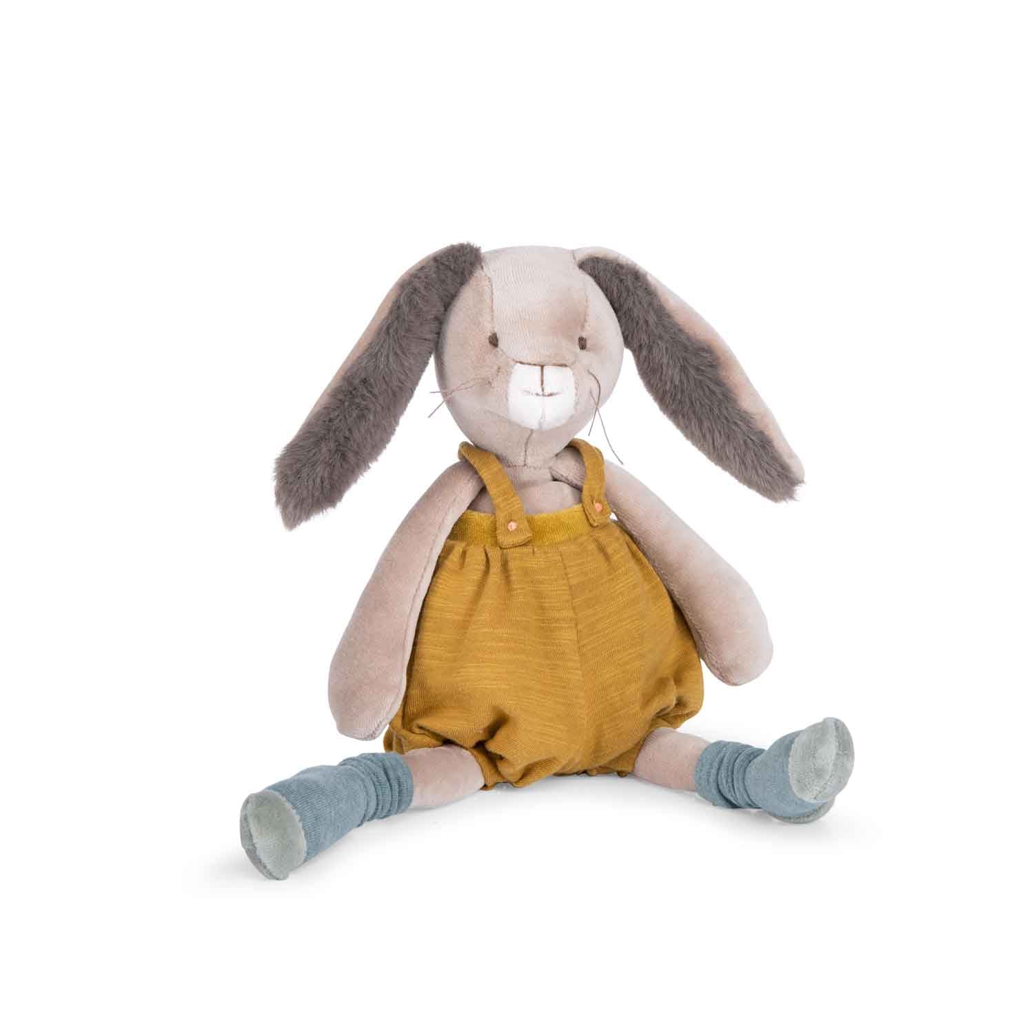 Three Little Rabbits Ochre Bunny Plush Toy - Soft & Cuddly Stuffed Animal for Kids, Nursery Decor, Easter Gift & Baby Shower Present