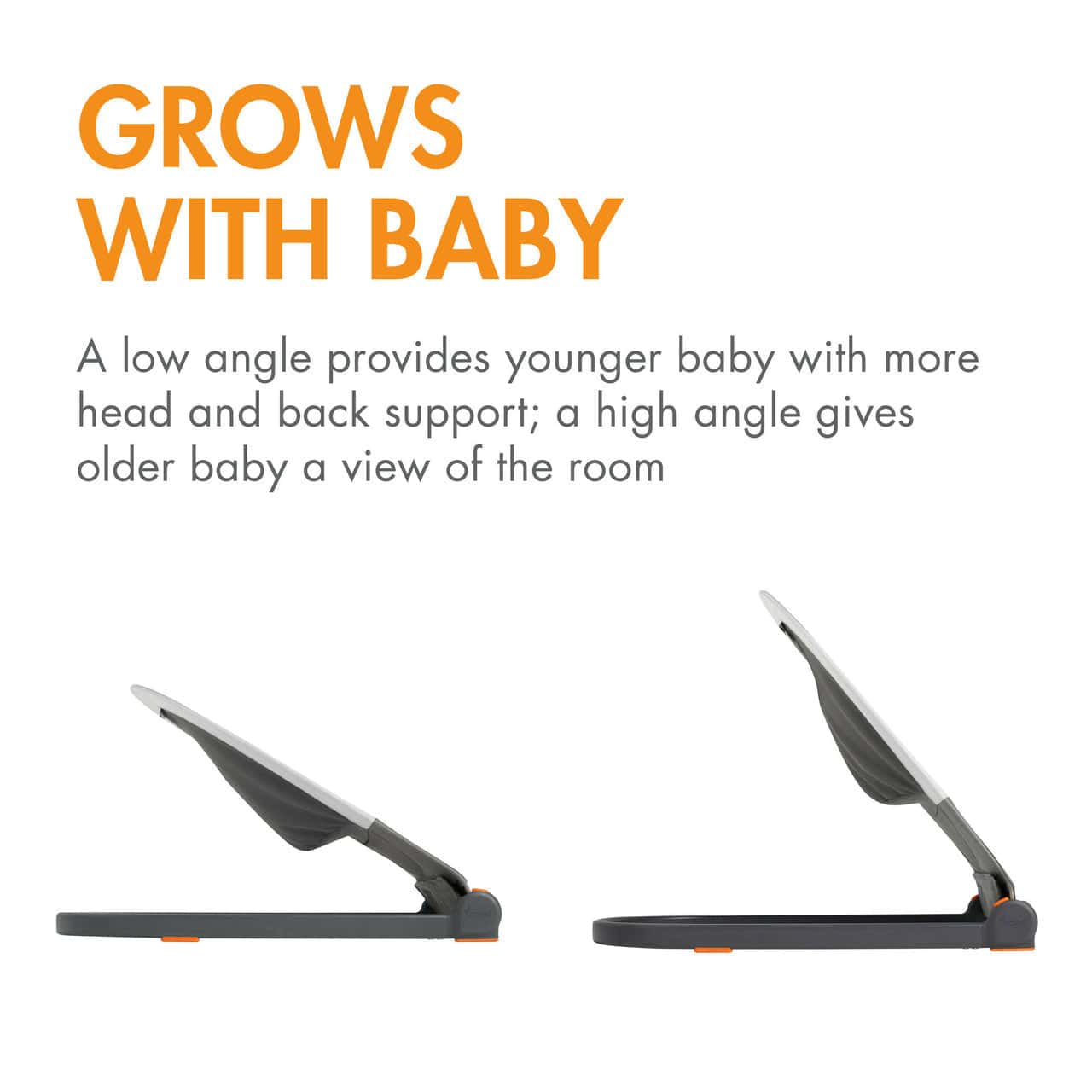 Tomy Boon Slant Bouncer - Baby Bouncer Seat with Adjustable Recline for Newborns & Infants - Perfect for Playtime, Napping & Soothing at Home or Travel