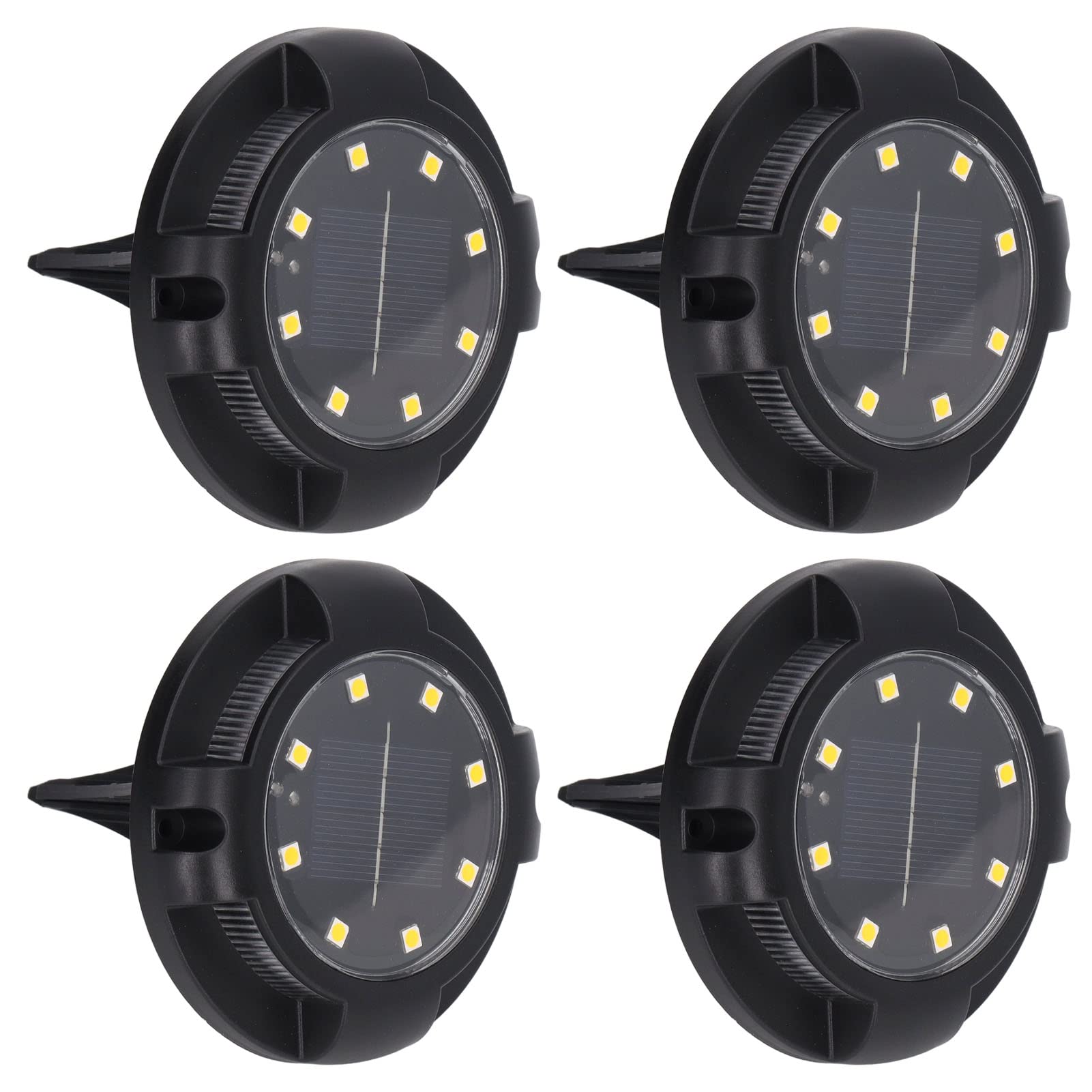 4 Sets Solar Ground Lights - 5W LED Outdoor Solar Garden Lights with Colorful Gradient Glow, IP65 Waterproof & Dustproof for Lawns, Parks, Pathways - Perfect for Landscape Lighting, Backyard Decor, and Nighttime Safety