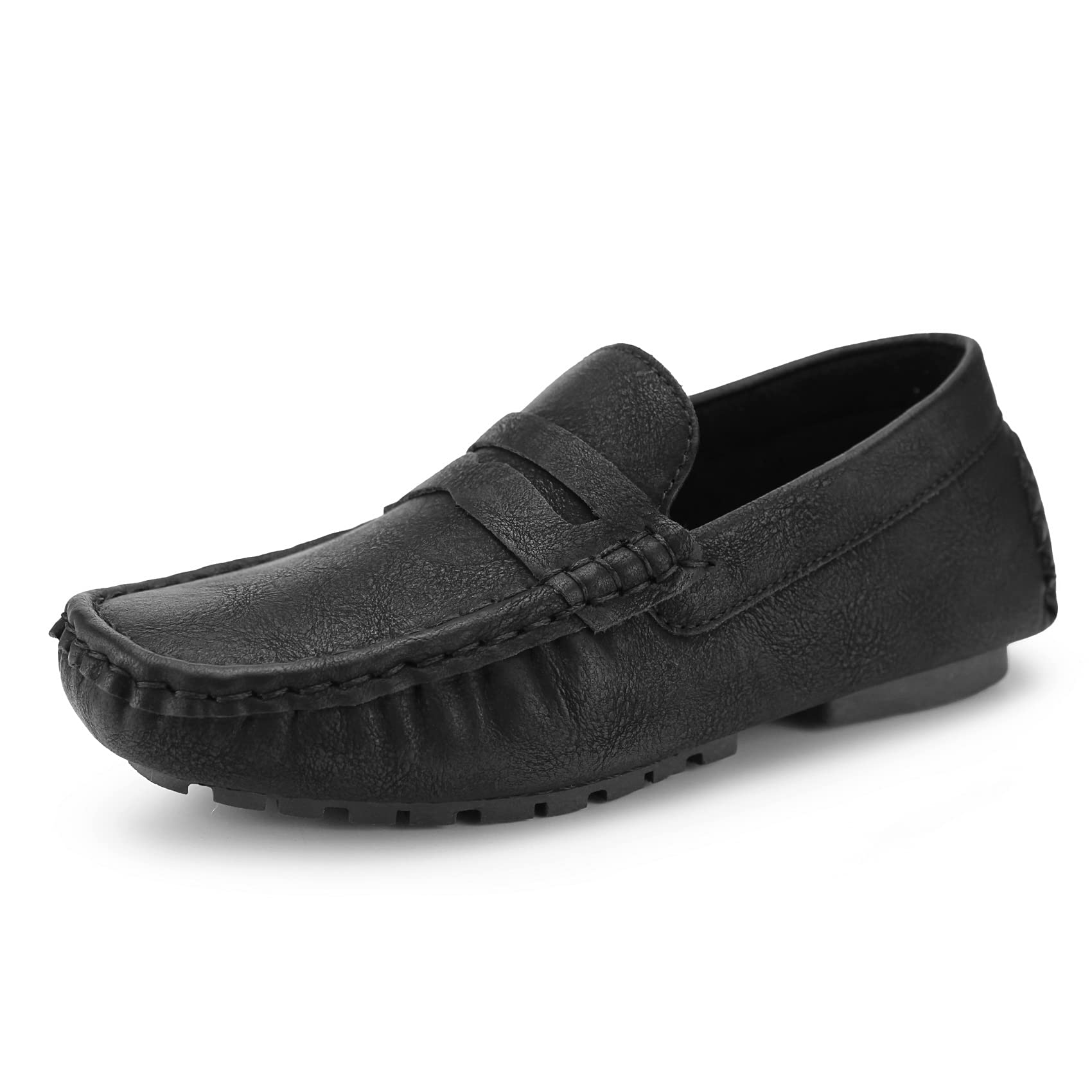 Hawkwell Kids Penny Loafers - Slip-On Casual Dress Shoes for Toddler, Little & Big Kids - Comfortable Moccasin Style for School, Church & Special Occasions