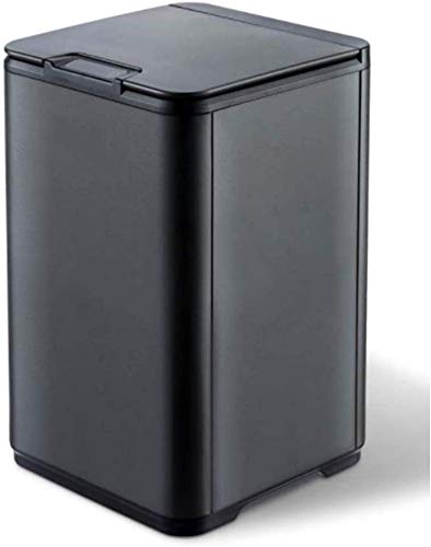 JLDN 10L/2.6 Gallon Automatic Touchless Trash Can with Motion Sensor - Smart Kitchen Garbage Bin with Lid, High Capacity Adjustable Waste Dustbin (Black) - Perfect for Home, Office, and Restaurant Use