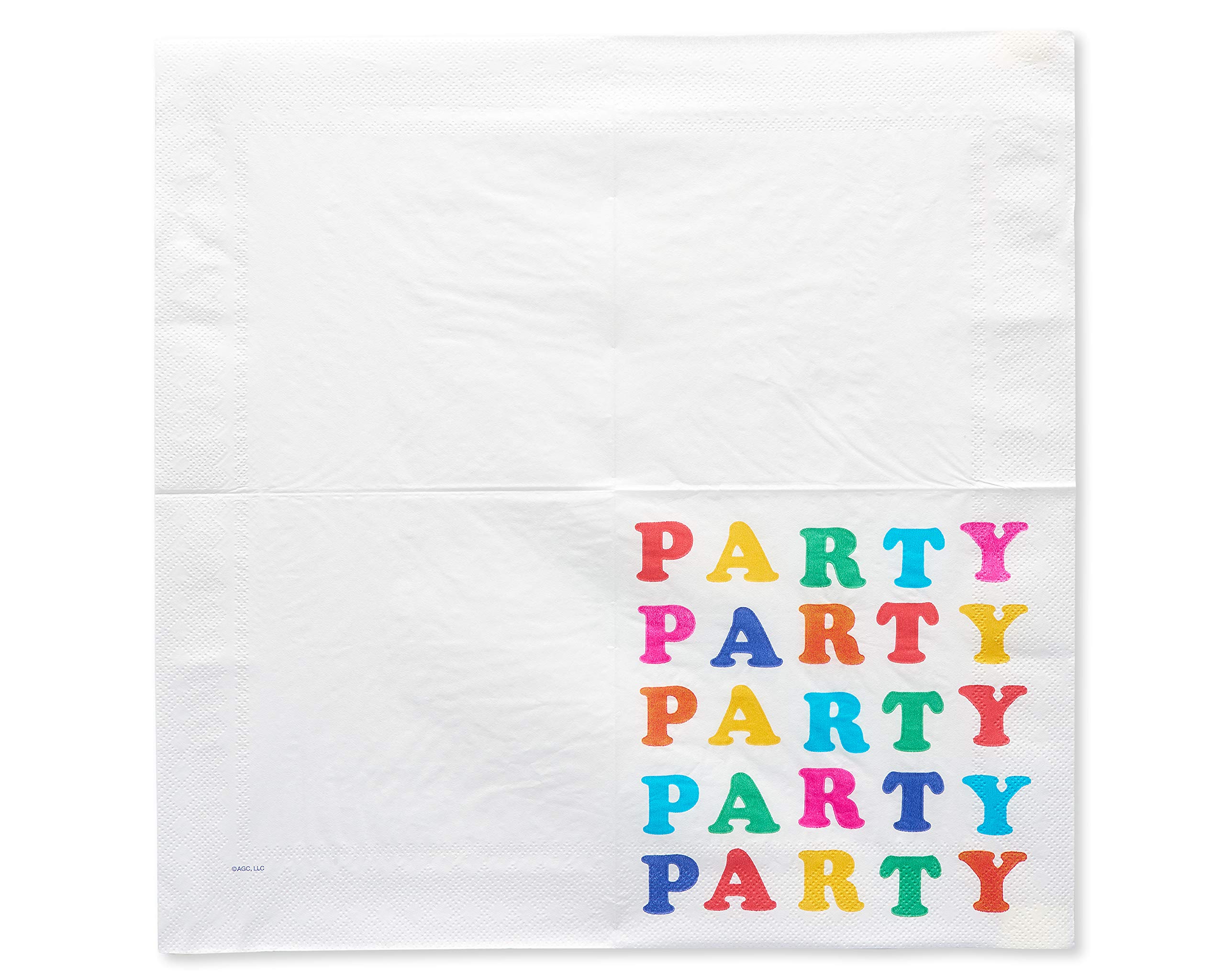 Colorful American Greetings Paper Dinner Plates & Rainbow Party Napkins Set - 50 Count Each for Birthday, BBQ, Picnic & Holiday Celebrations