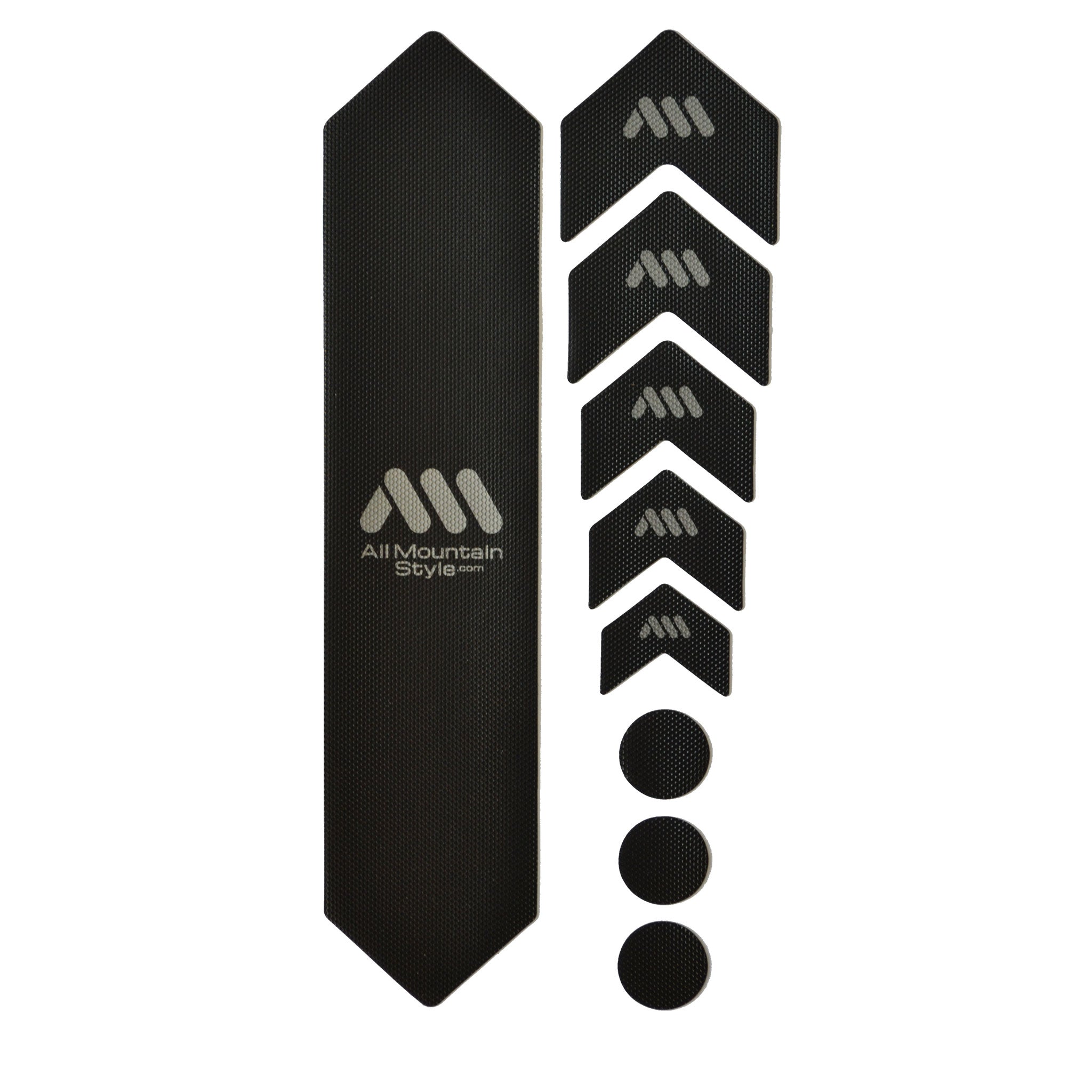 All Mountain Style Basic Honeycomb Frame Guard - Black/Silver - Durable Bike Protection for Mountain & Trail Riding