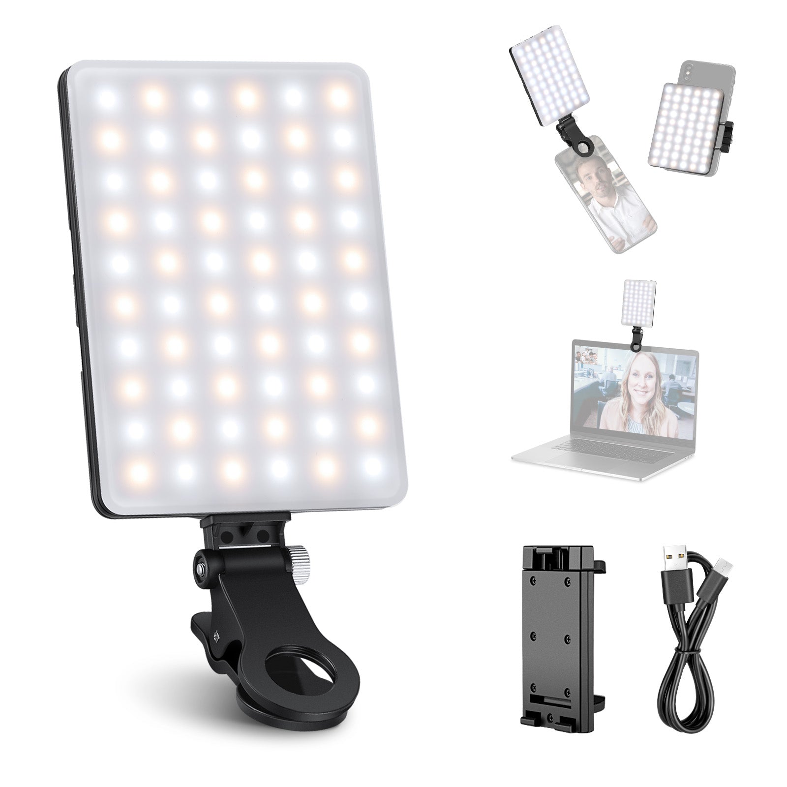 NEEWER BASICS NL 60AI LED Selfie Ring Light with Adjustable Phone Clip - Perfect for TikTok, YouTube Videos & Live Streaming
