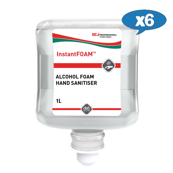 SC Johnson Deb InstantFoam Alcohol Hand Sanitizer - 70% Ethanol Foam Sanitizer for Quick-Drying Germ Protection - Ideal for Home, Office, Travel & Healthcare Use