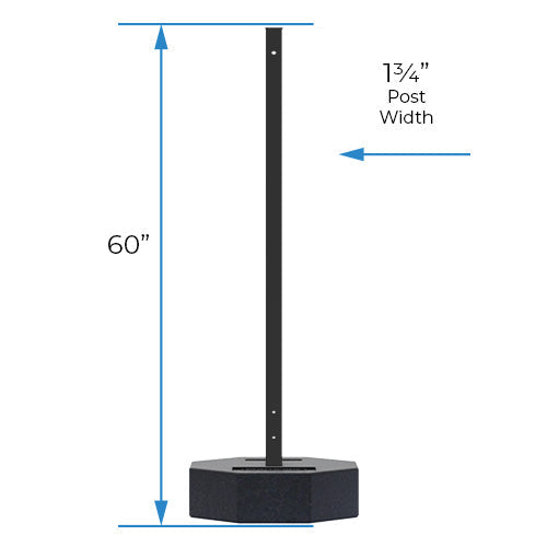 60 LB Heavy Duty Outdoor Portable Parking Lot Sign with 60