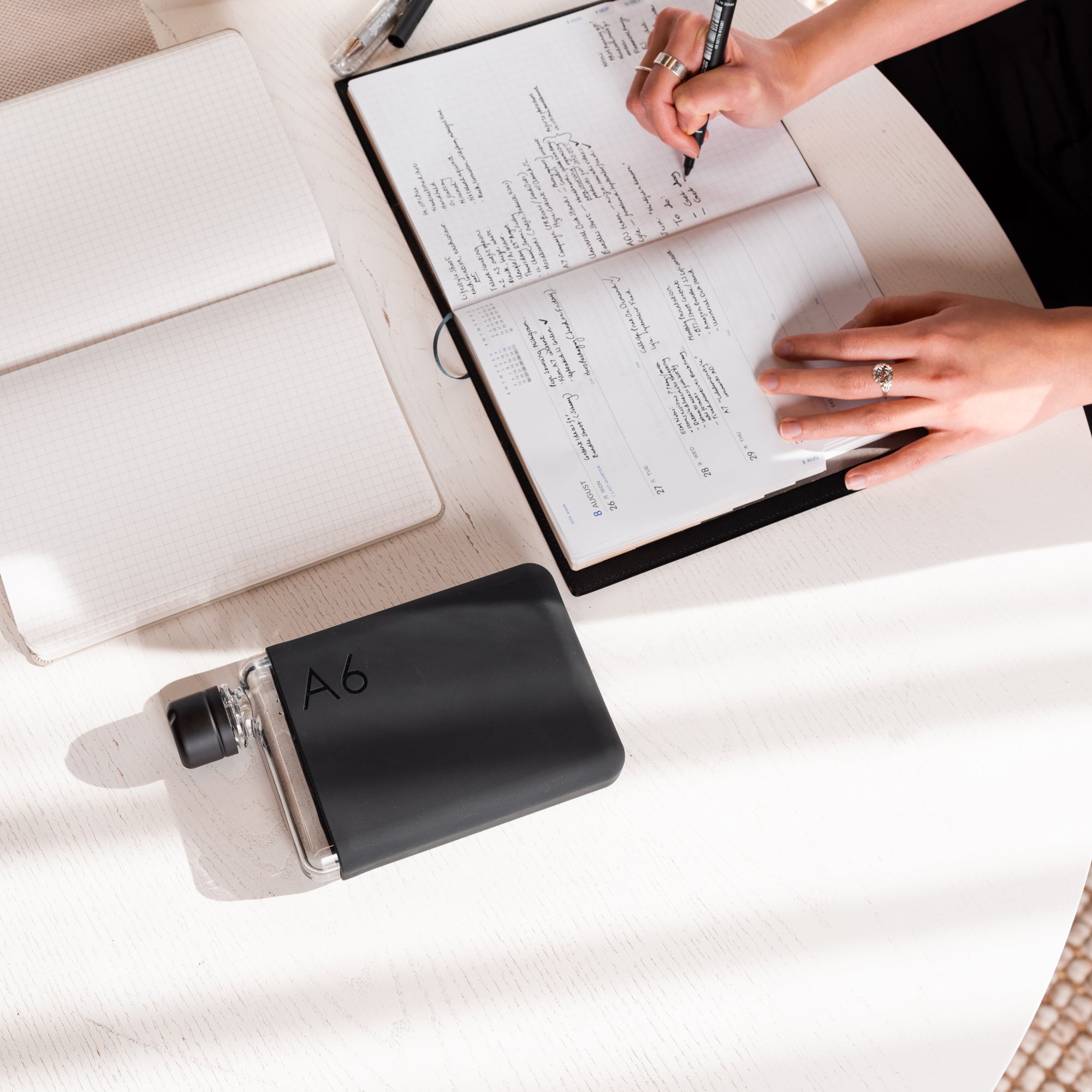A6 Memobottle Slim Reusable Water Bottle - Eco-Friendly & Leak-Proof - Perfect for Office, Gym, Travel & Outdoor Activities