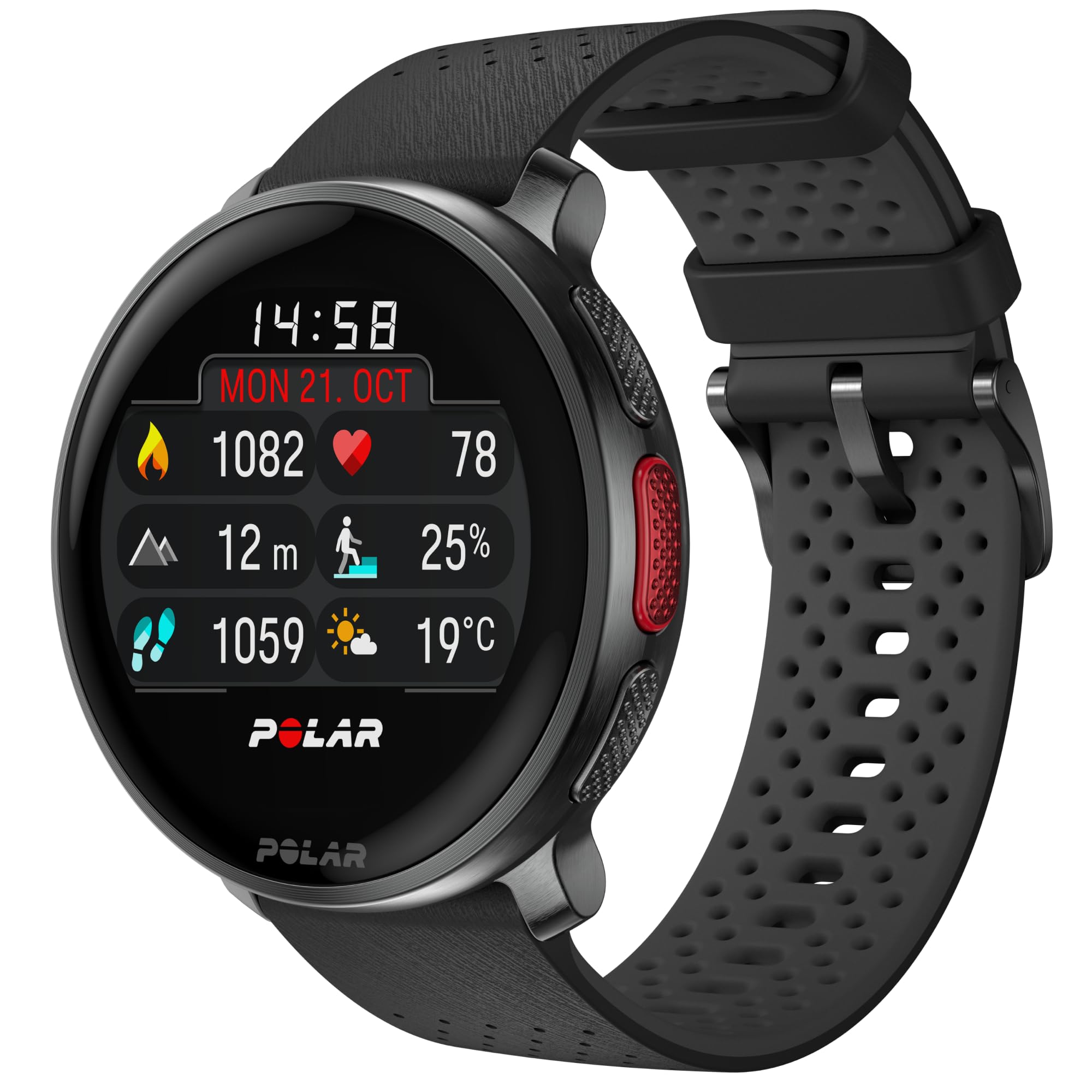 POLAR Vantage V3 GPS Sport Watch with Heart Rate Monitor | 40+ Days Battery Life | Triathlon & Running Smartwatch for Men & Women | Offline Maps | Black | Perfect for Outdoor Training, Marathons & Fitness Tracking