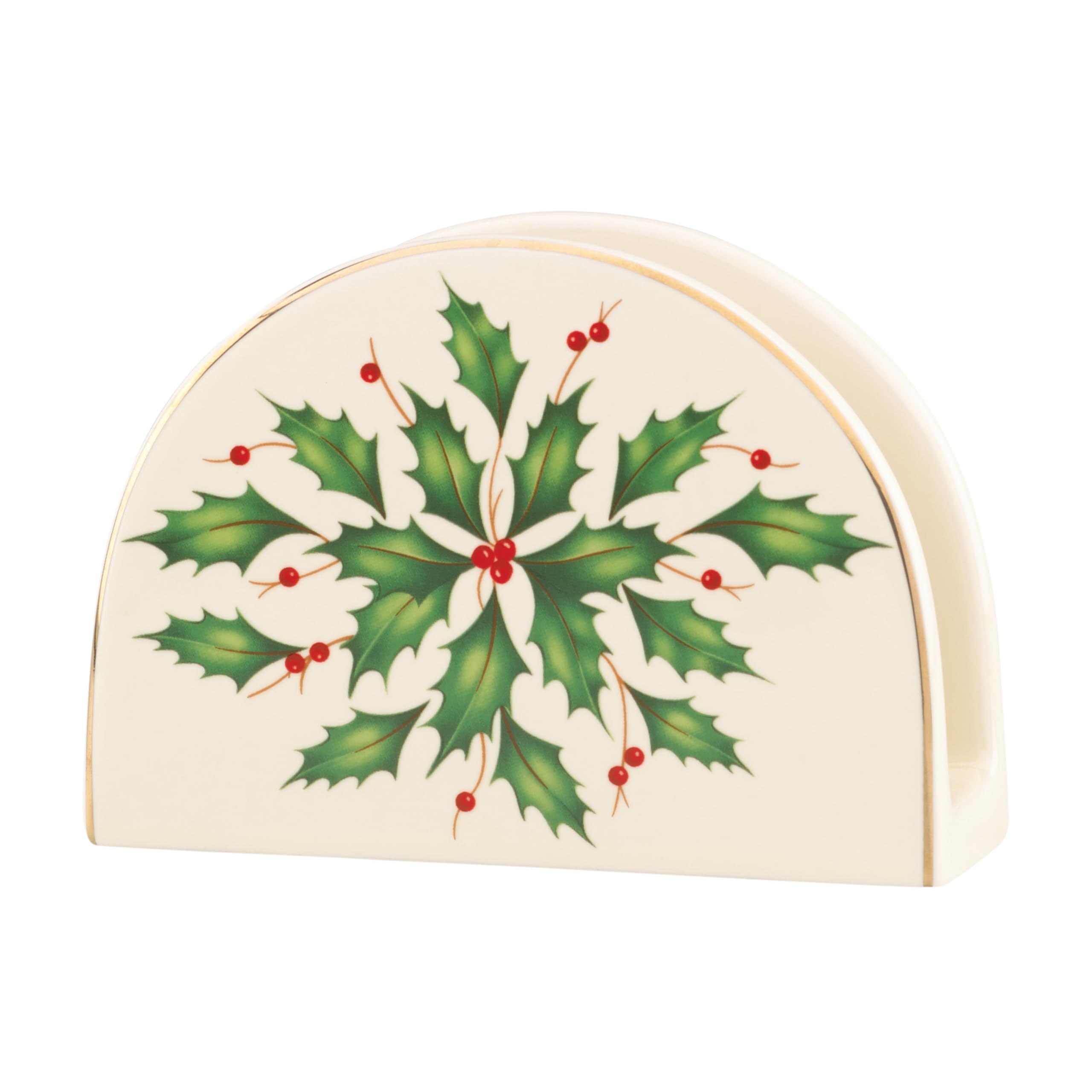 Lenox 870004 Holiday Napkin Holder - Festive Christmas Table Decor for Holiday Entertaining & Dinner Parties - Perfect for Thanksgiving, Christmas & New Year Celebrations