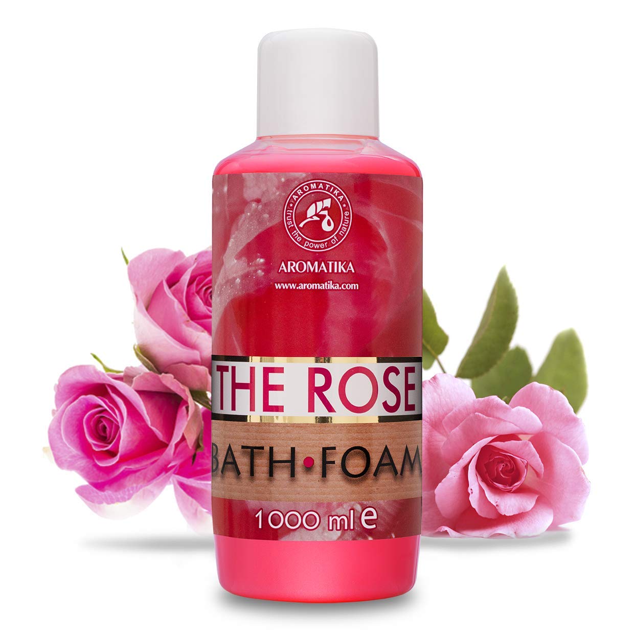 1000ml Rose Essential Oil Bath Foam for Relaxation & Beauty | Aromatherapy Bubble Bath for Spa, Good Sleep & Wellness | Perfect for Home Spa Nights & Stress Relief