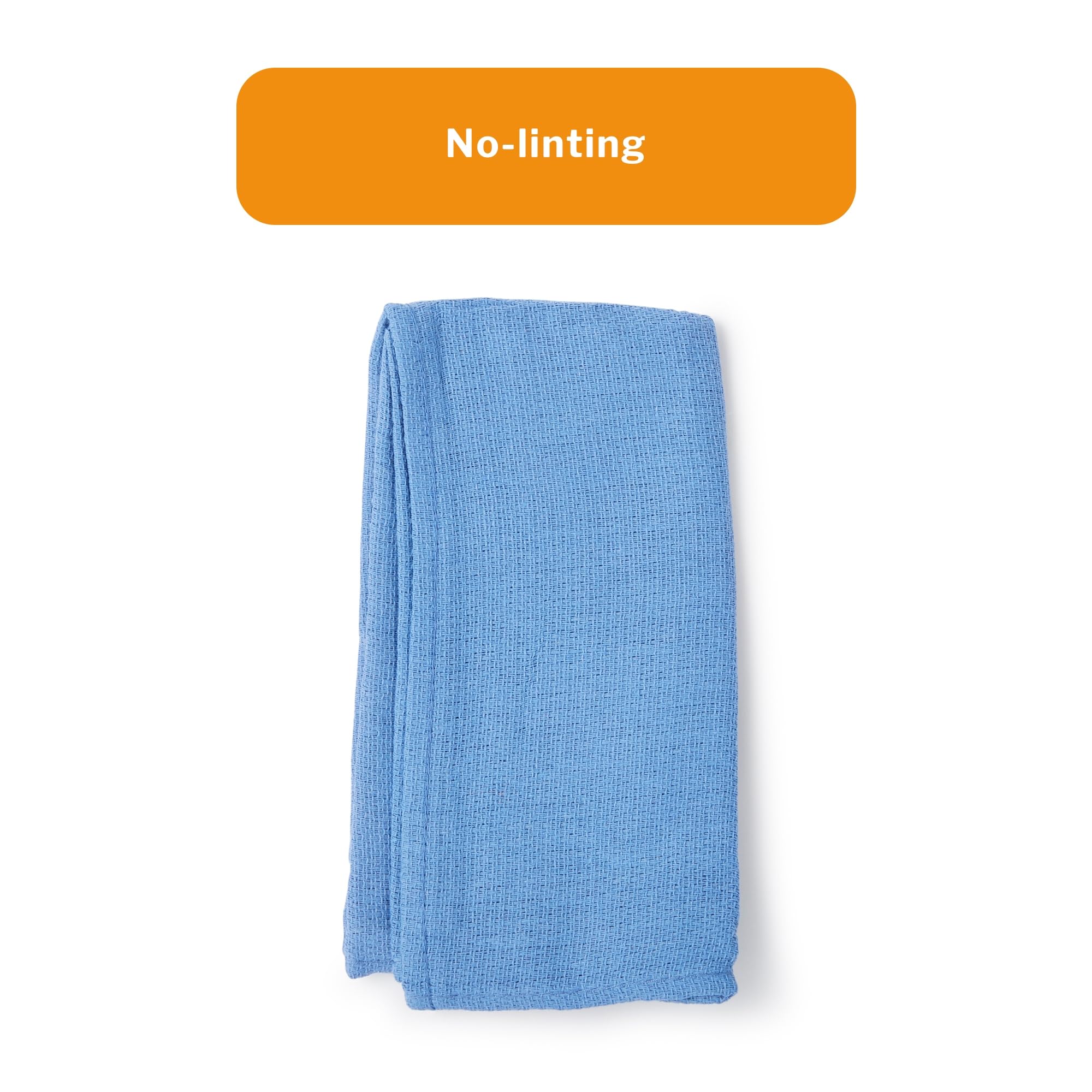McKesson Sterile Disposable O.R. Towels - Pre-Washed Cotton Plain Weave, Blue 17x27 Inches, 80 Count - Ideal for Surgical, Medical, and First Aid Use