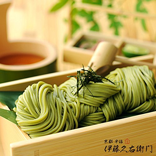 Ito Kuemon Uji Matcha Soba Noodles - Premium Japanese Green Tea Buckwheat Noodles (200g x 15 Bags) - Authentic Gift Box for 2 Servings - Perfect for Japanese Cuisine, Healthy Meals & Gourmet Gifts