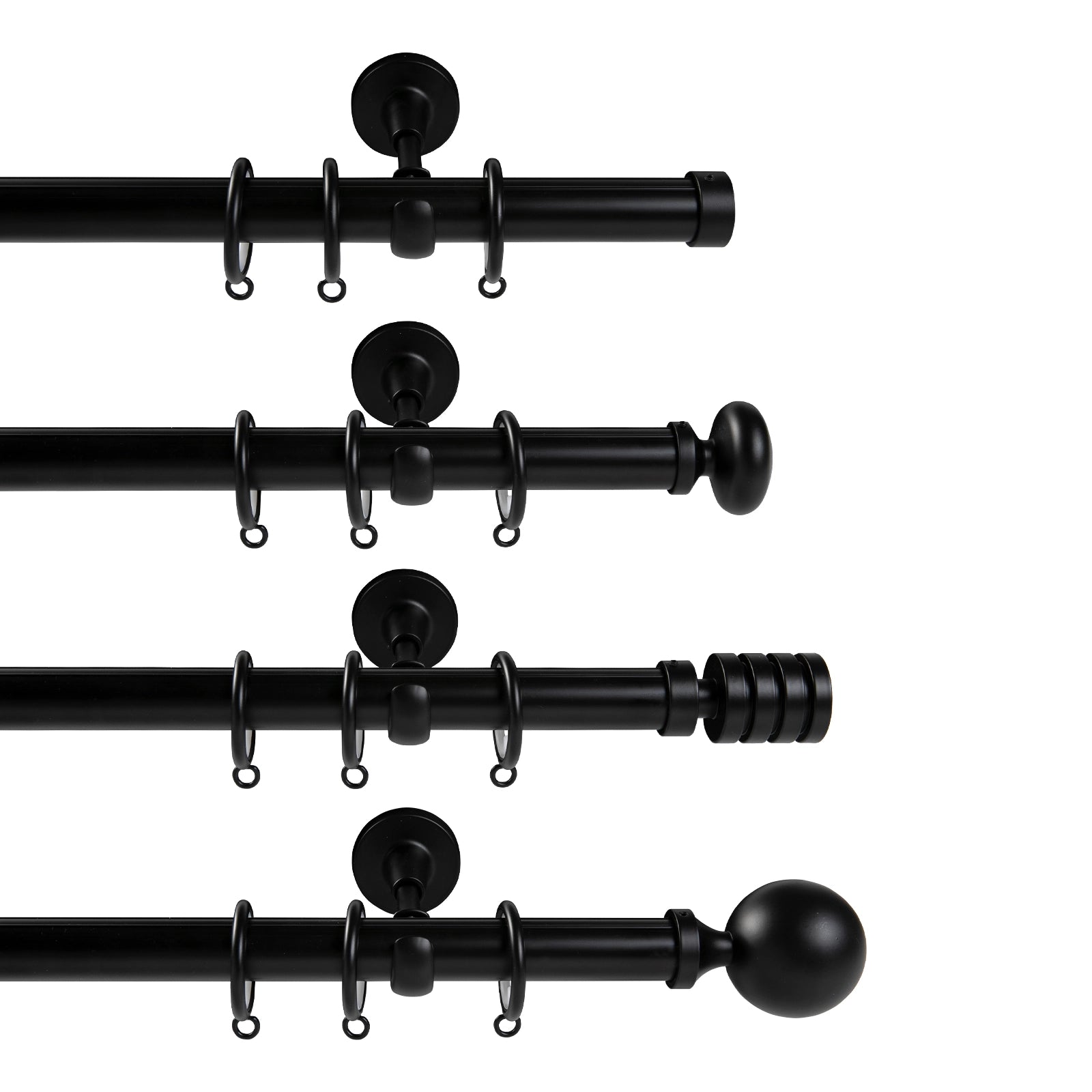 Kelvin Single Window Curtain Rod - Adjustable Tension Rod for Windows, No Drill Easy Installation, Perfect for Bedroom, Living Room & Kitchen Decor
