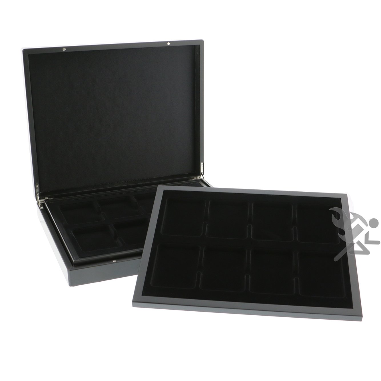 Premium Black Coin Display Case for 24 Certified Coins (PCGS, NGC, ANACS) - Protective Storage for Slabbed Coin Collections - Perfect for Home Display, Gift Giving & Coin Collector Organization