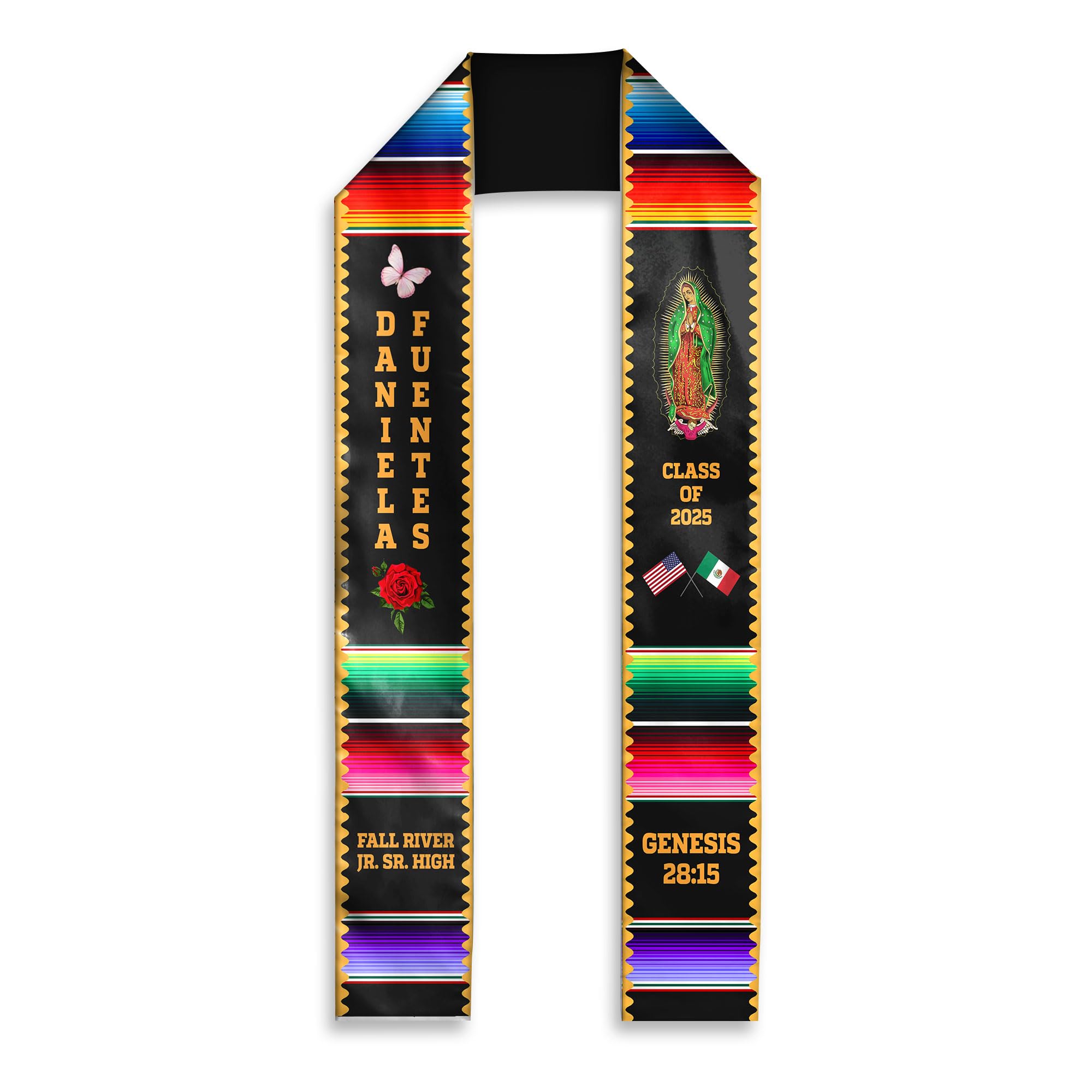 Custom Mexican Graduation Sash - 72