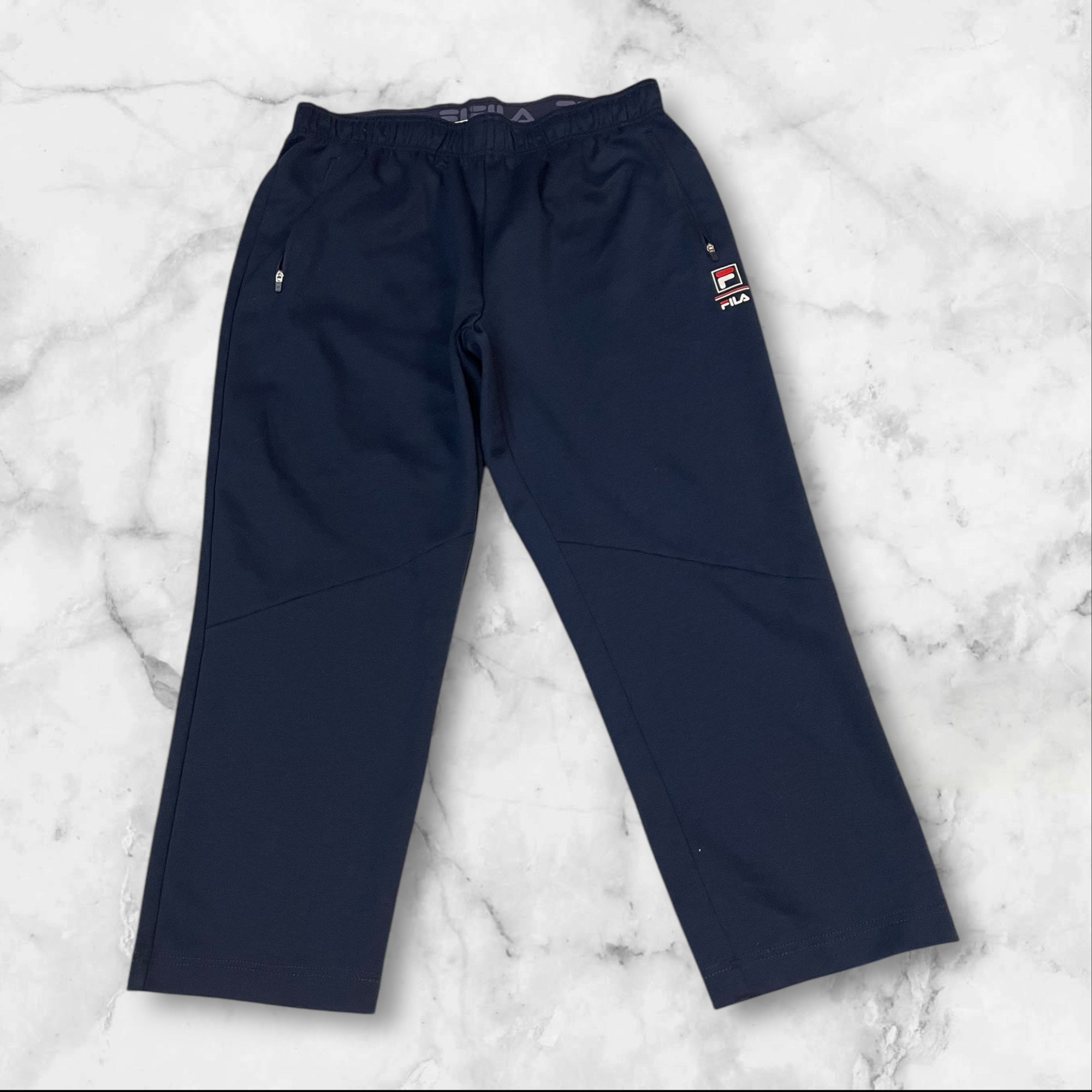 Fila Vintage Trackpants #9381 - Retro Athletic Joggers for Men & Women, Comfortable Casual Lounge Pants, Size Large - Perfect for Gym, Running, Streetwear Fashion & Relaxing at Home