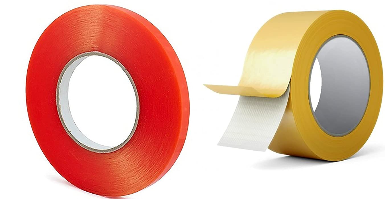 Waterproof Double Sided Yellow & Transparent Red Tape for Hair Patch & Wig Attachment - Strong Hold for Men & Women | Perfect for Cosplay, Daily Wear & Hair Loss Solutions