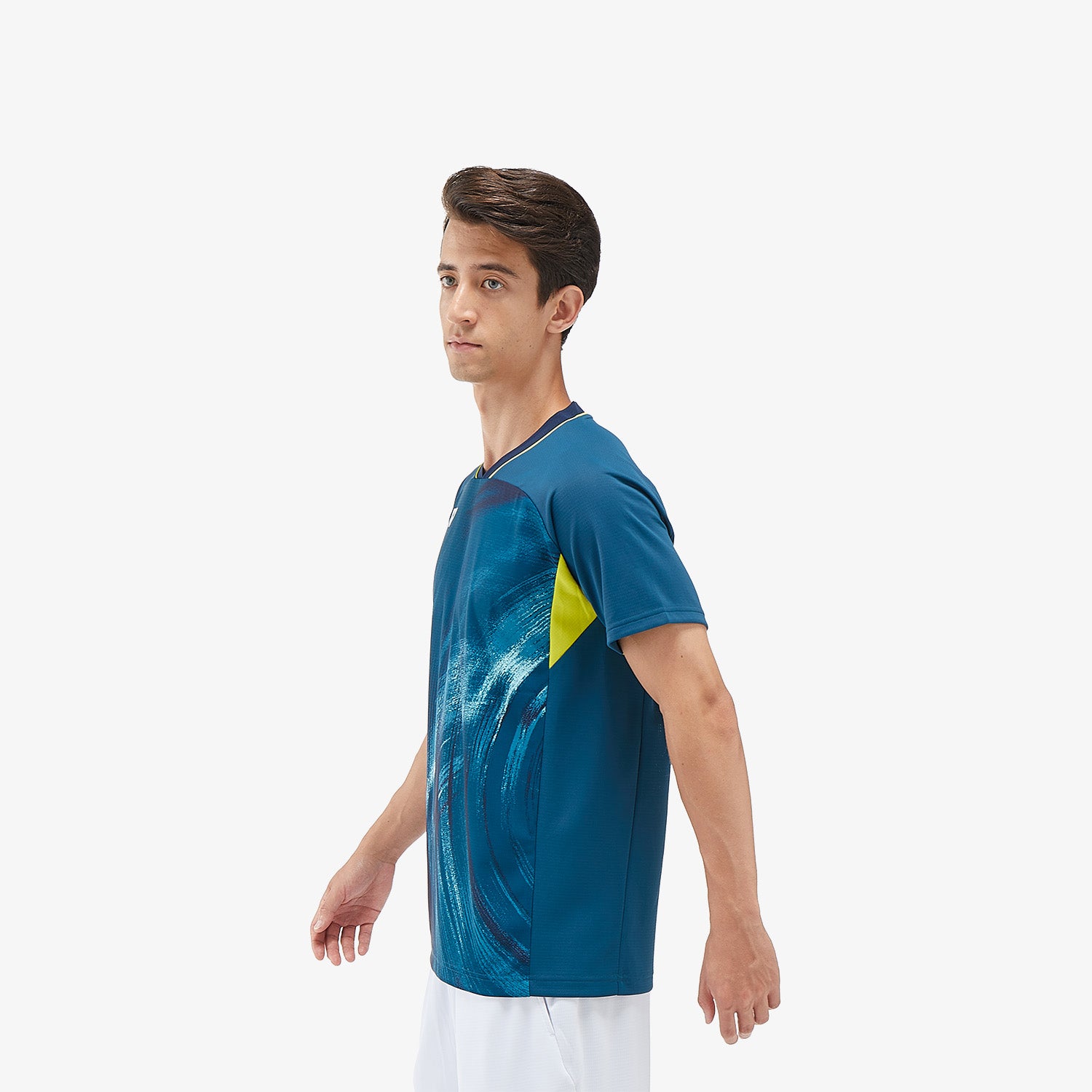 Yonex Men's Crew Neck Tournament Tennis Shirt 10568NSK (Night Sky) - Breathable Performance Top for Competitive Play & Casual Wear