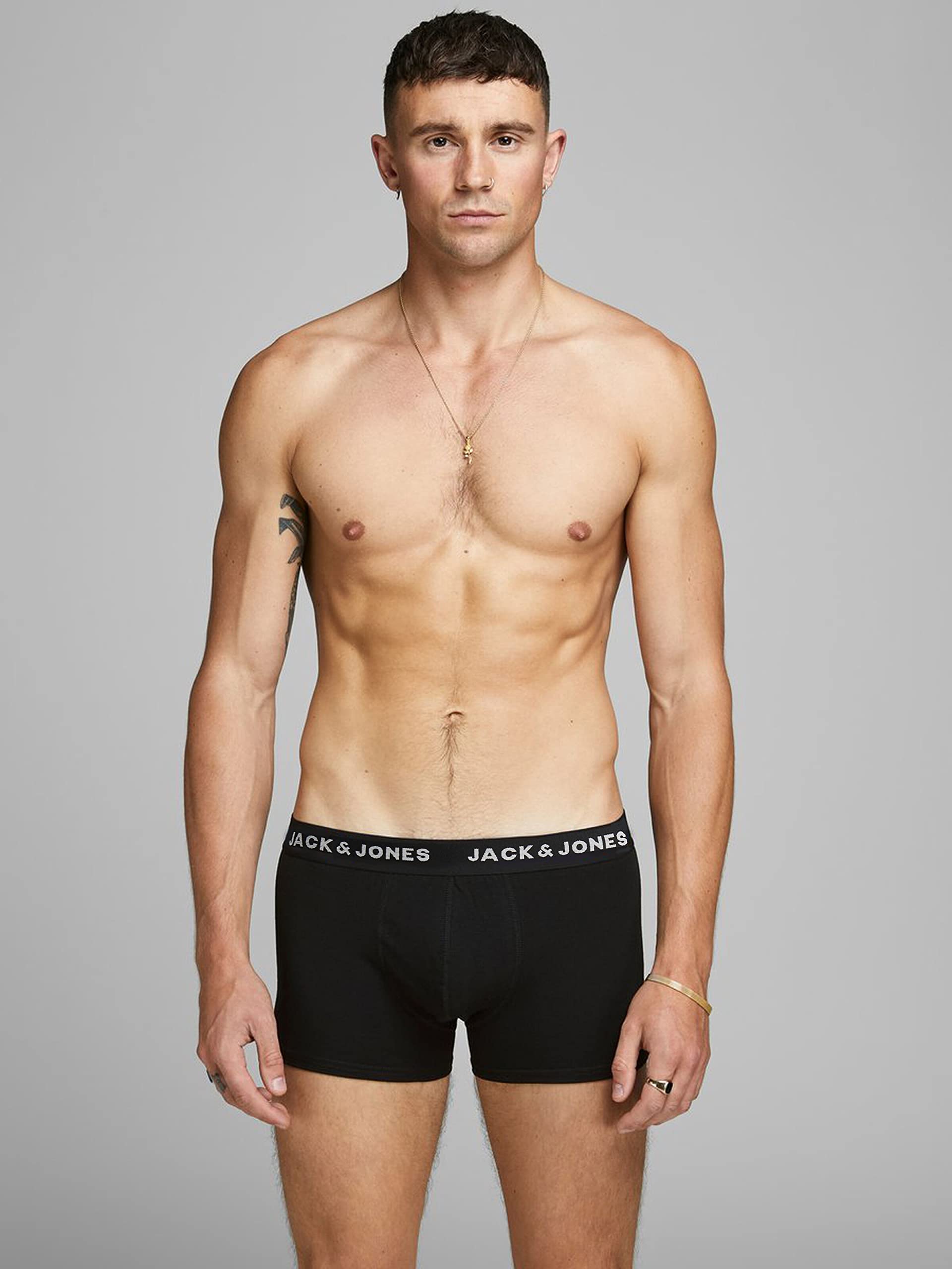 JACK & JONES 7-Pack Men's Boxer Briefs - Soft Cotton Underwear Multipack for Everyday Comfort & Active Lifestyle