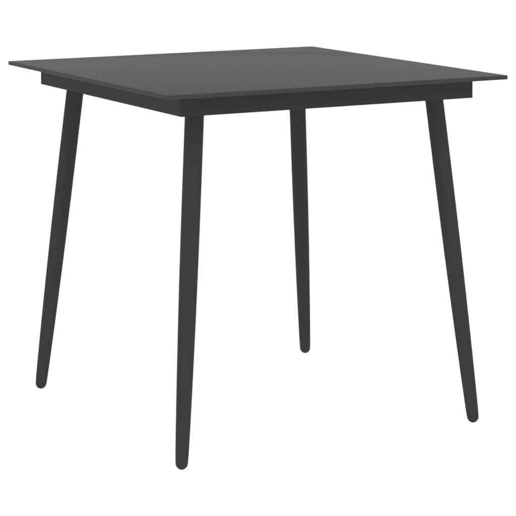 vidaXL Modern Brown PE Rattan Patio Dining Table - Outdoor Garden Furniture for Front Porch, Deck, Lawn, Backyard, Balcony & Terrace | Perfect for Al Fresco Dining, BBQ Parties & Outdoor Entertaining