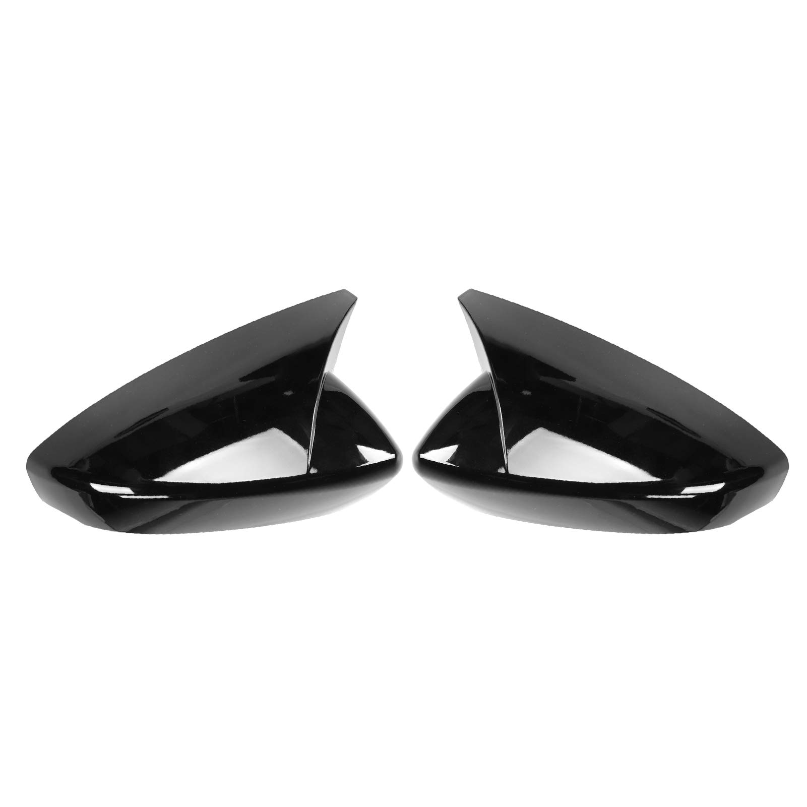Yctze Pair of Horn Style Side Mirror Cap Housing Protector Cover Replacement for Mazda 3 Axela 2020 - Black Rearview Mirror Cover | Durable Exterior Accessory for Car Protection & Style Enhancement