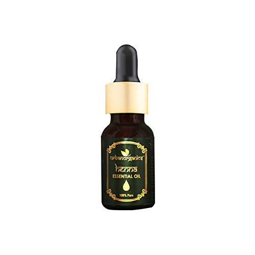 Pure Undiluted Urbanorganics Henna Essential Oil for Hair Growth & Care - 15ml Bottle | Natural Hair Treatment for Dry, Damaged Hair & Scalp Health | Perfect for DIY Hair Masks, Aromatherapy & Relaxation