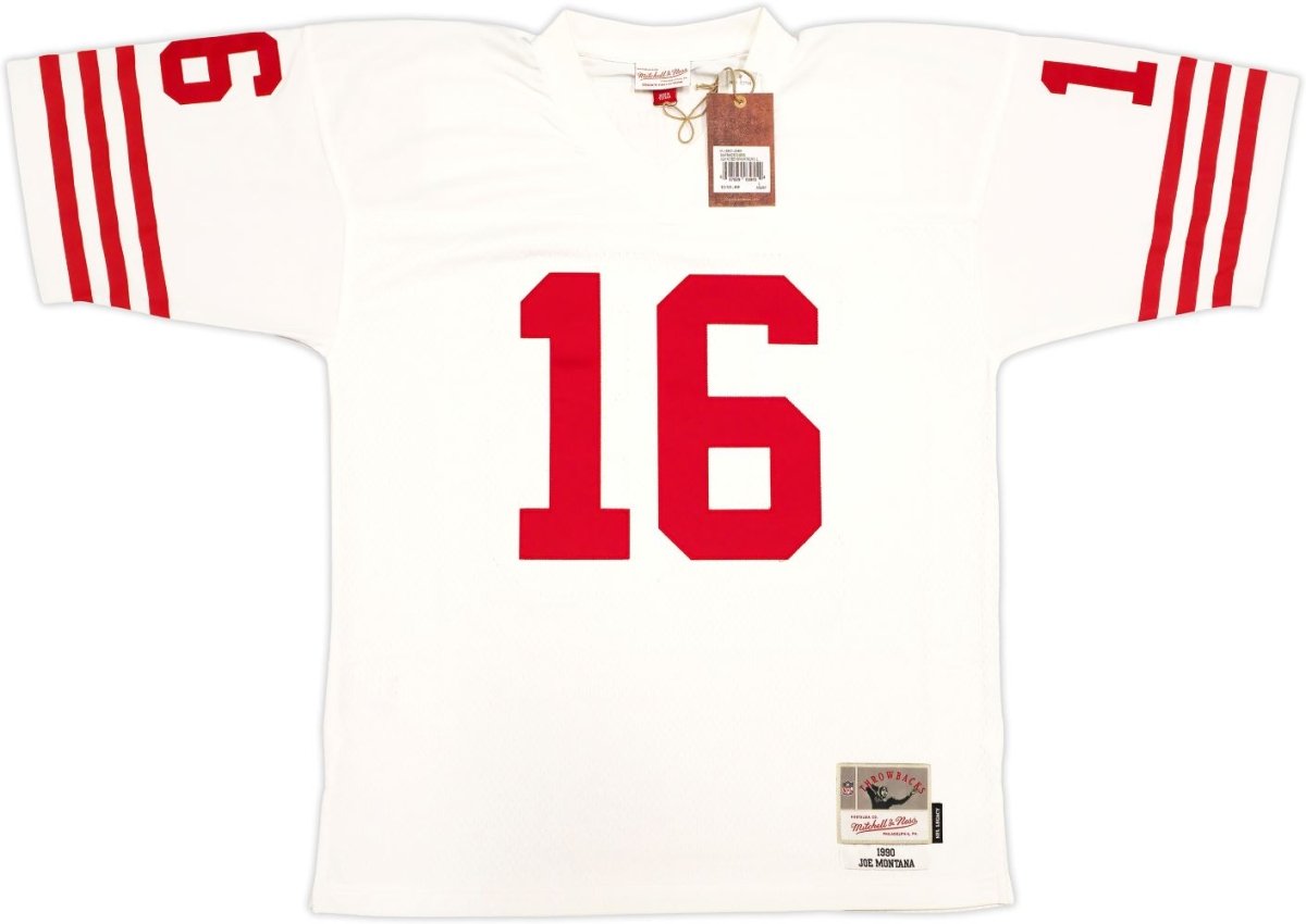 Joe Montana Autographed San Francisco 49ers White Mitchell & Ness Throwback Jersey with Fanatics Hologram - NFL Collectible for Fans & Memorabilia Display