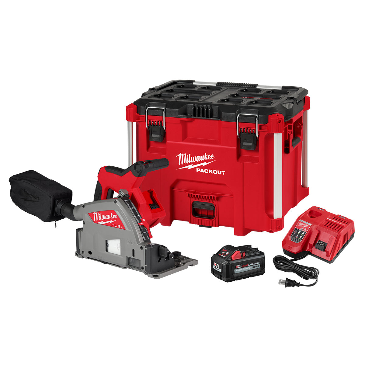 Milwaukee 2831-21 M18 FUEL™ 6-1/2 Inch Plunge Track Saw Kit - Professional Woodworking & DIY Projects for Precision Cutting