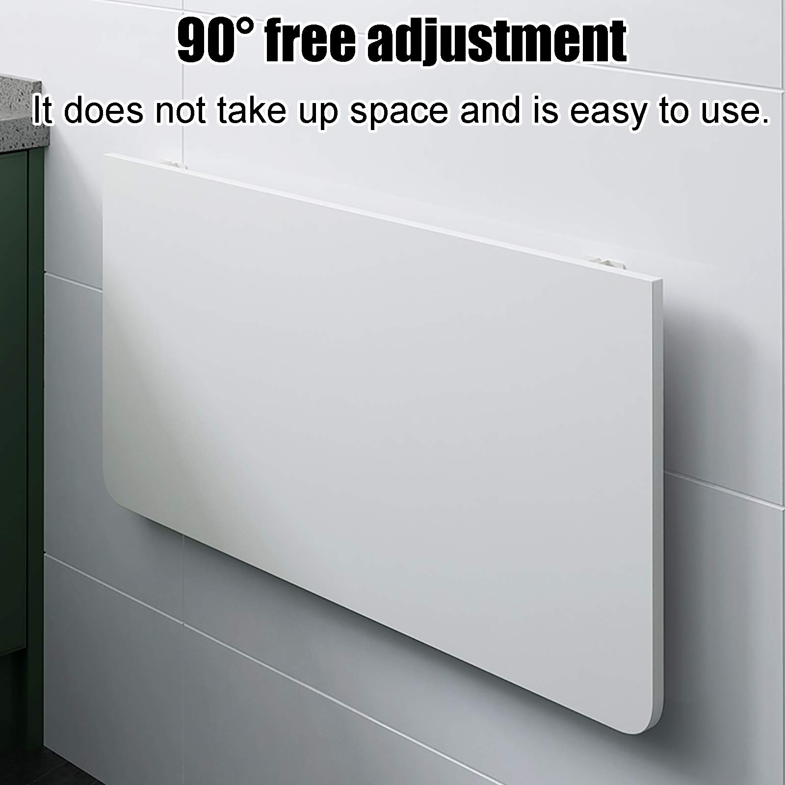 Foldable Wall-Mounted Drop Leaf Table - Space Saving Wooden Kitchen Dining & Home Office Desk with Storage Shelves | Perfect for Small Apartments, Studio Living, and Compact Workspaces