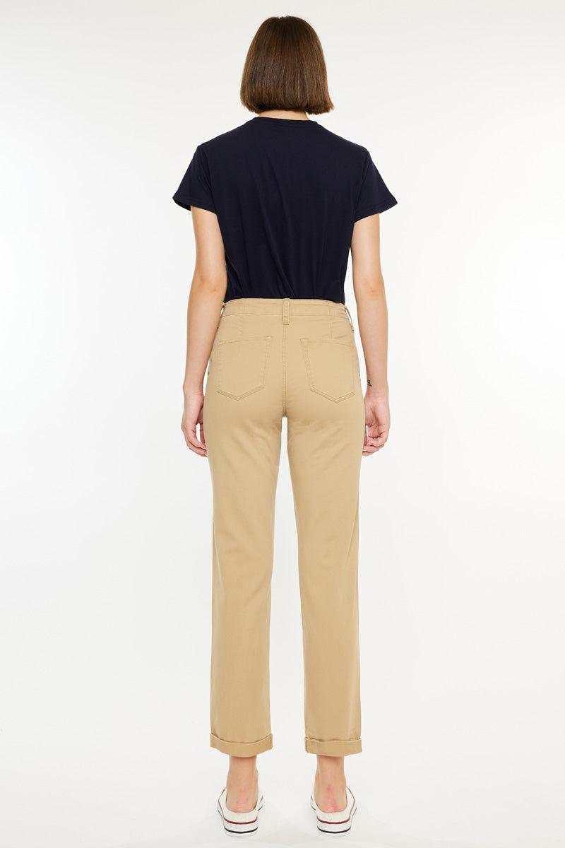 Carol High Rise Slim Chino Pants for Women - Comfortable Stretch Tapered Ankle Pants for Work, Office & Casual Wear | Perfect for Business, Travel & Everyday Outfits