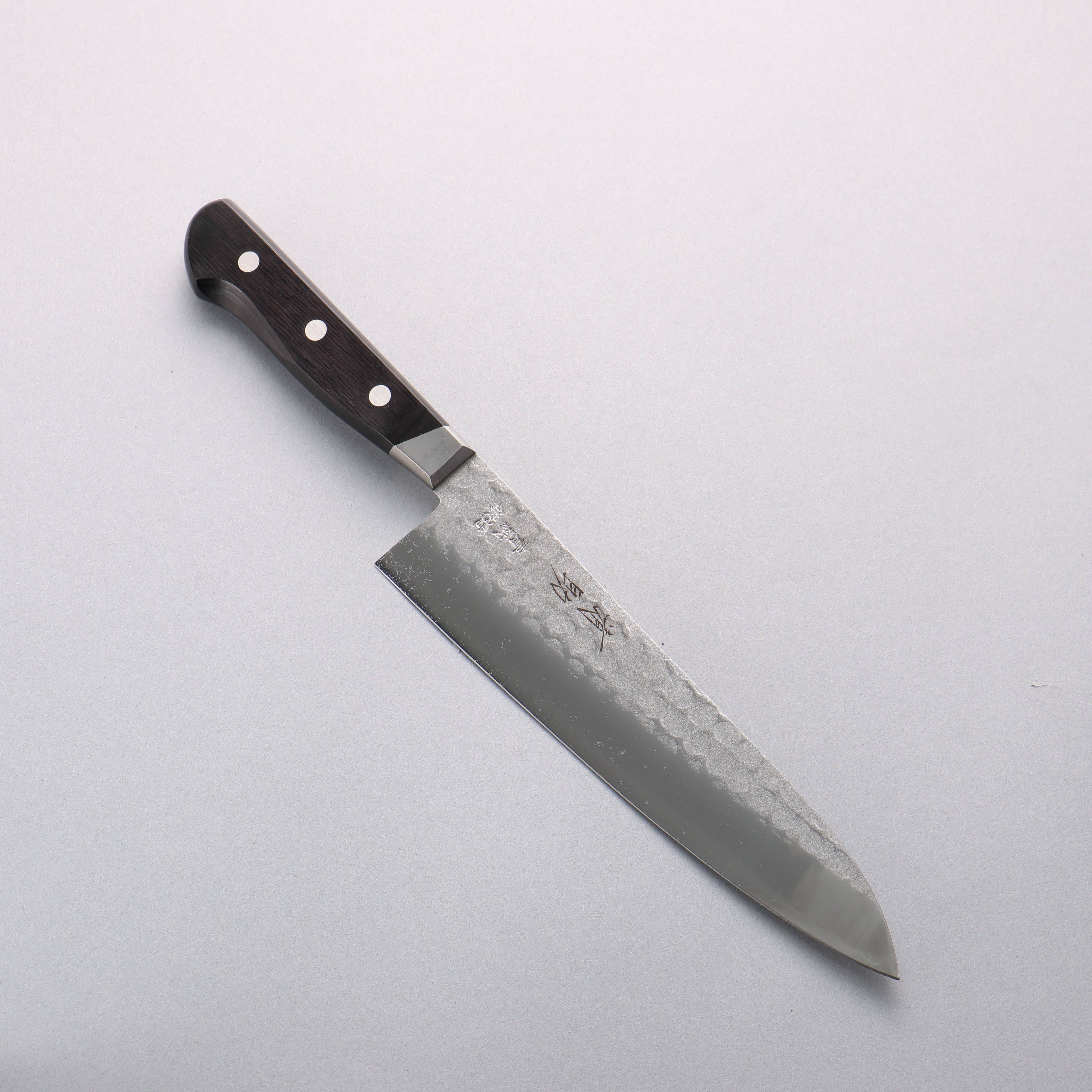 Premium Seisuke Blue Steel No.2 Nashiji Hammered Gyuto Chef Knife 200mm (8 Inch) with Black Pakkawood Handle - Japanese Kitchen Knife for Professional Chefs & Home Cooking, Perfect for Slicing, Dicing & Meat Cutting