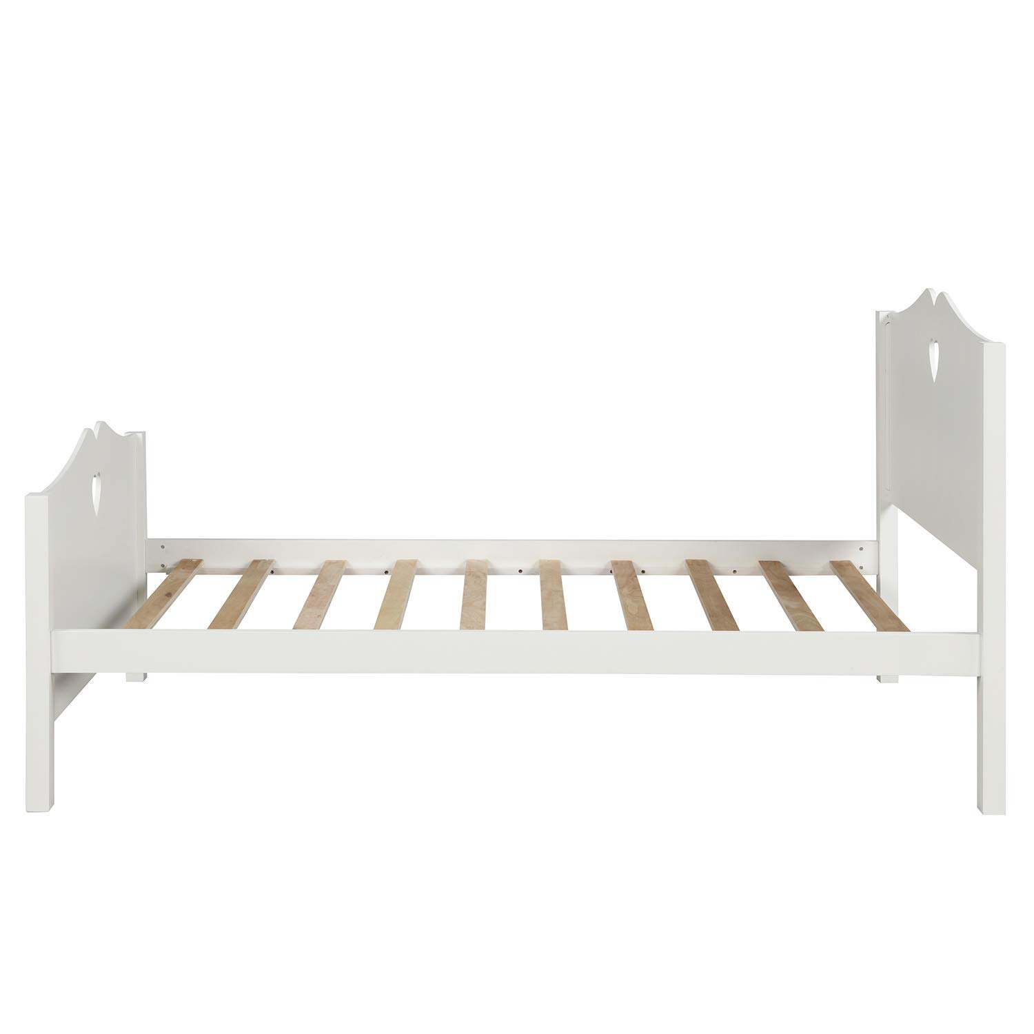 Merax Twin Size Wooden Bed Frame with Headboard & Footboard - No Box Spring Needed, Sturdy Platform Bed for Kids & Teens - Perfect for Small Bedrooms, Guest Rooms & Dormitories