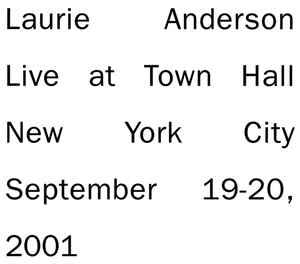 Laurie Anderson Live in New York Concert - Official Album & MP3 Download | Perfect for Music Lovers, Road Trips & Relaxation